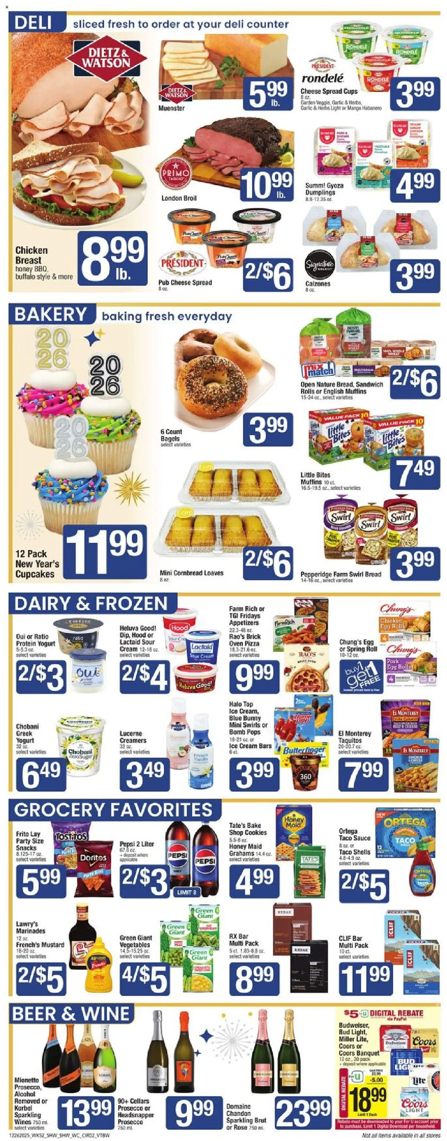 Shaw's Weekly Ad - VT - valid from 26.12.2025 | Page: 2 | Products: Bakery, Cream, Ice cream, Mango