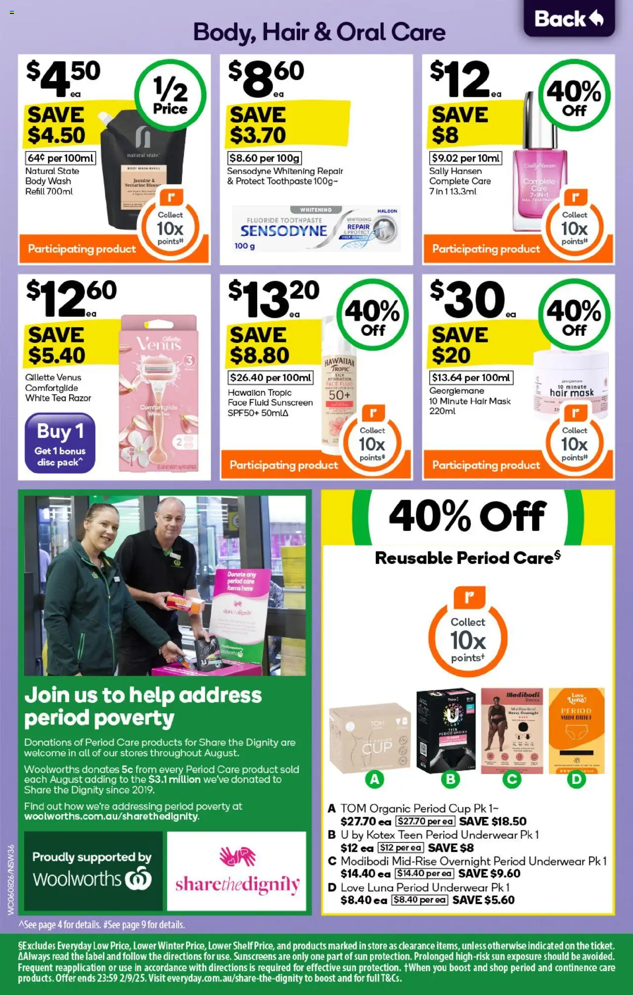 Woolworths catalogue - valid from 06.08.2025 | Page: 36 | Products: Hair mask, Toothpaste, Underwear, Nectarine