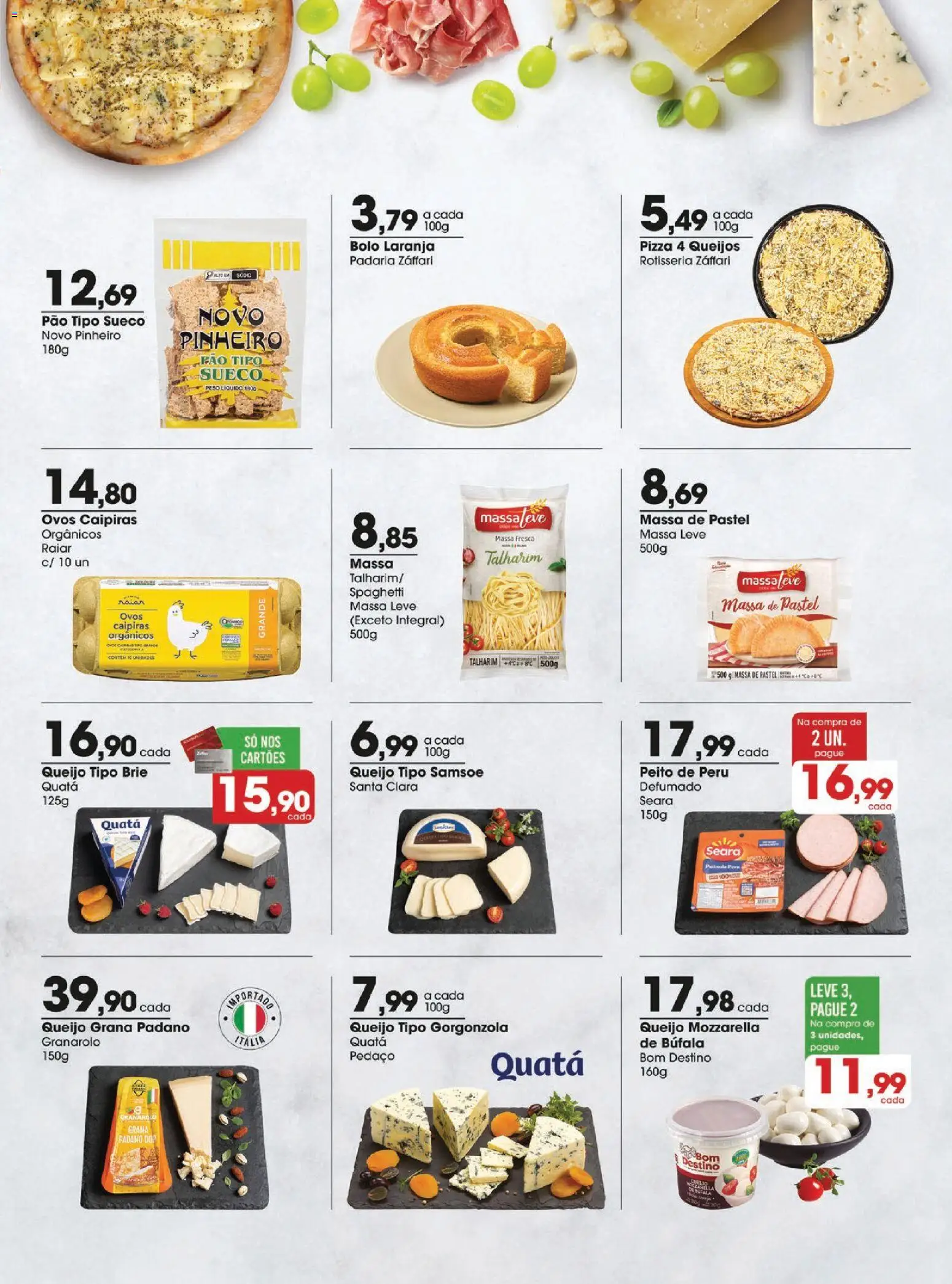 Zaffari Folheto - válido de 18.11.2025 | Página: 9 | Produtos: Pera, Ovos, Pão, Massa de pastel