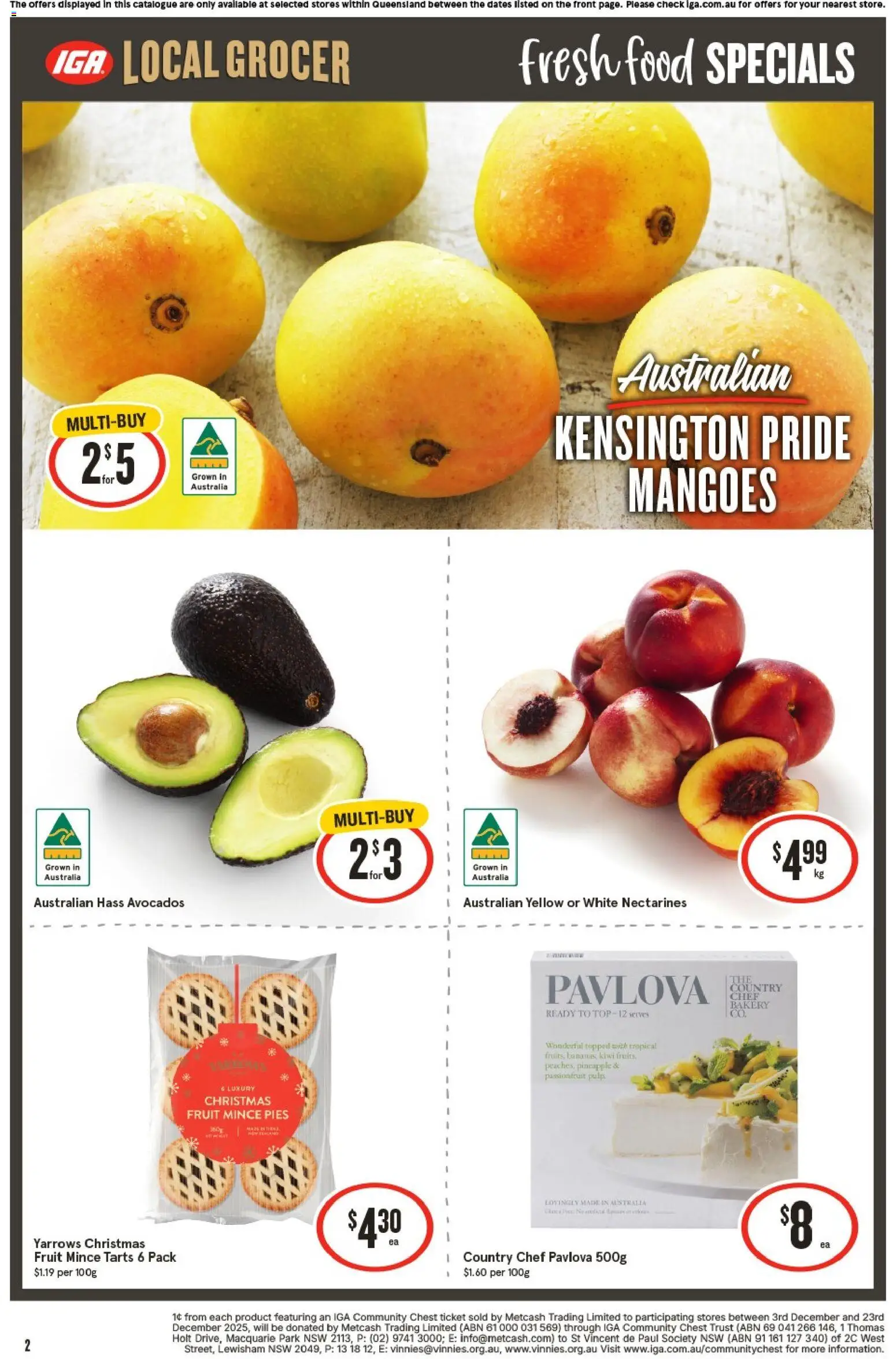 IGA catalogue - valid from 10.12.2025 | Page: 2 | Products: Passionfruit, Pies, Pavlova, Bakery