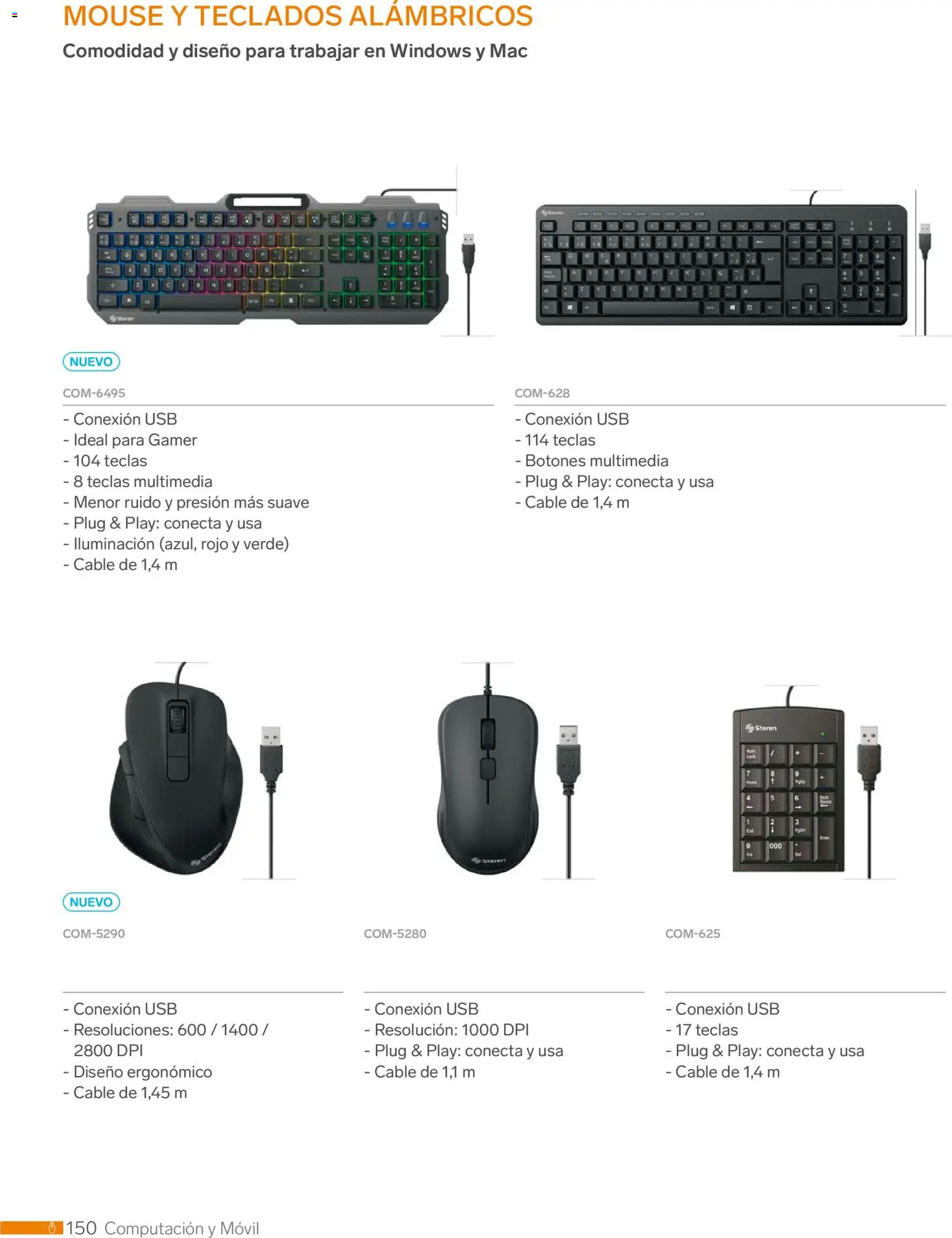 Nuevas ofertas de Steren válidas en toda la República Mexicana desde el 01.01.2026. ¡Encuentra las mejores ofertas en Steren catálogo! | Página: 162 | Productos: Usb, Mouse, Movil, Cable