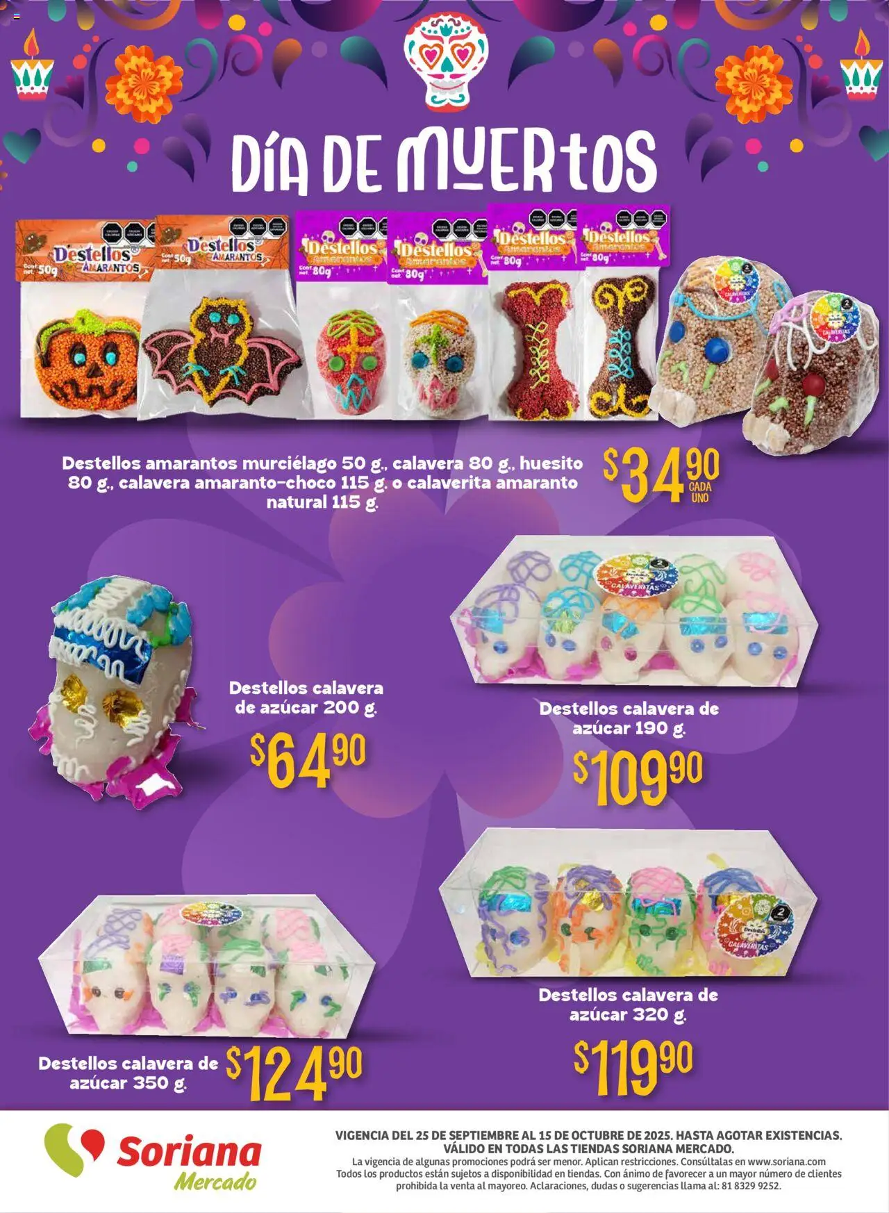 Nuevas ofertas de Soriana válidas en toda la República Mexicana desde el 25.09.2025. ¡Encuentra las mejores ofertas en Soriana - Halloween y Día de Muertos Mercado Nacional! | Página: 19 | Productos: Azúcar