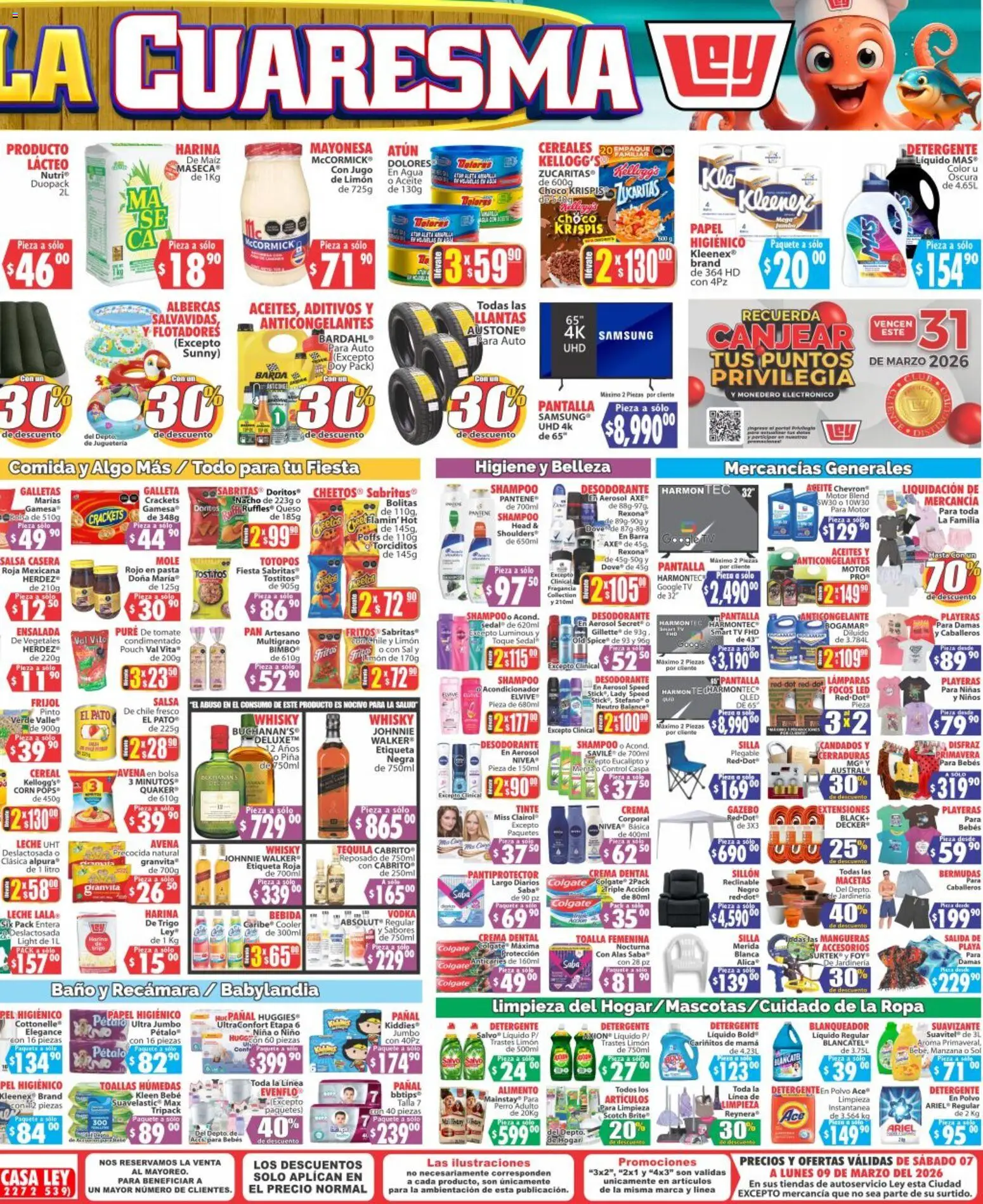 Nuevas ofertas de Casa Ley válidas en toda la República Mexicana desde el 07.03.2026. ¡Encuentra las mejores ofertas en Casa Ley folleto Autoservicio La Paz, BCS! | Página: 2 | Productos: Maíz, Harina, Agua, Ropa