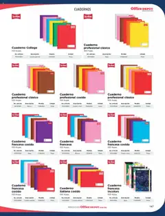 Vista previa de Office Depot catálogo 2025, nuevo folleto de la tienda, válido en México a partir del 09.01.2025 | Página: 149 | Productos: Cuadro, Cuaderno