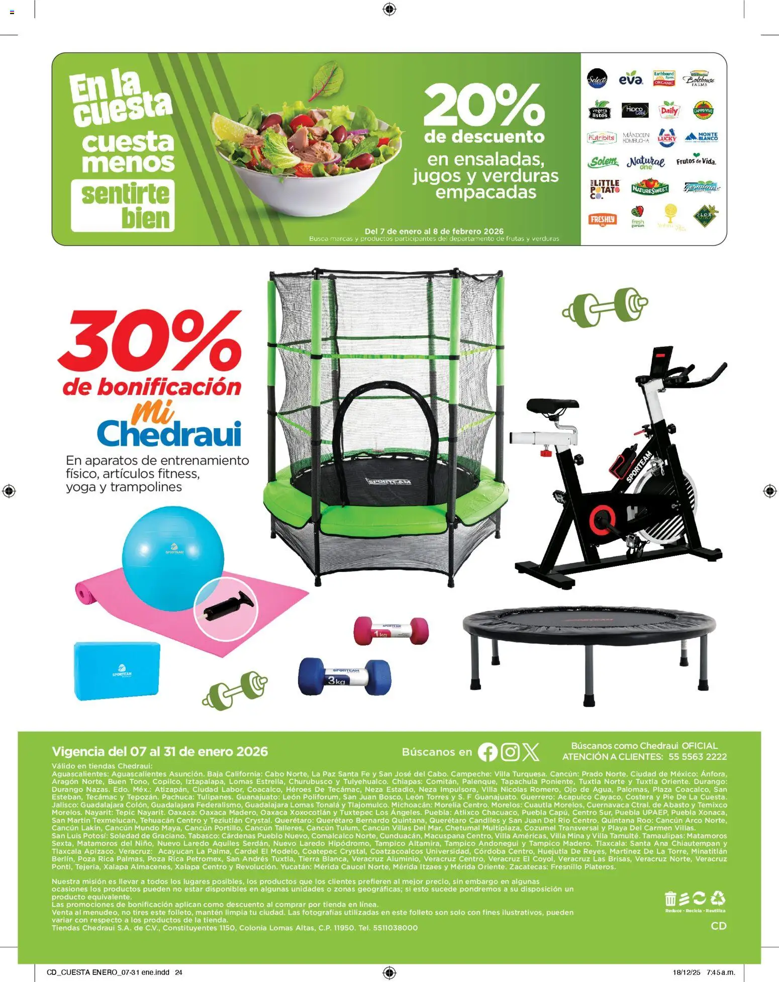 Nuevas ofertas de Chedraui válidas en toda la República Mexicana desde el 07.01.2026. ¡Encuentra las mejores ofertas en Chedraui folleto Cuesta menos llevarte más! | Página: 24