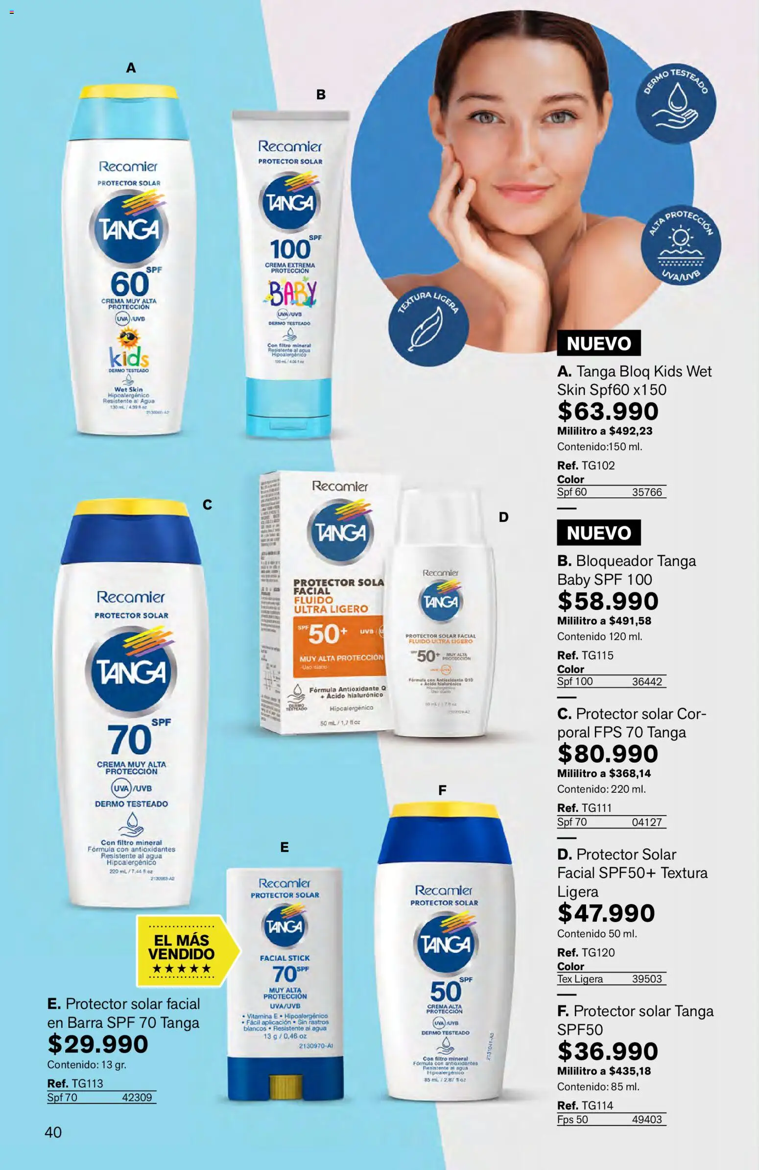 Leonisa revista - valida desde el 16.03.2026 | Página: 40 | Productos: Agua, Bloqueador, Uva, Protector solar