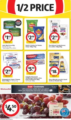 Preview of Coles catalogue  - valid from 25.03.2026 | Page: 2 | Products: Milk, Tuna, Grapes, Laundry