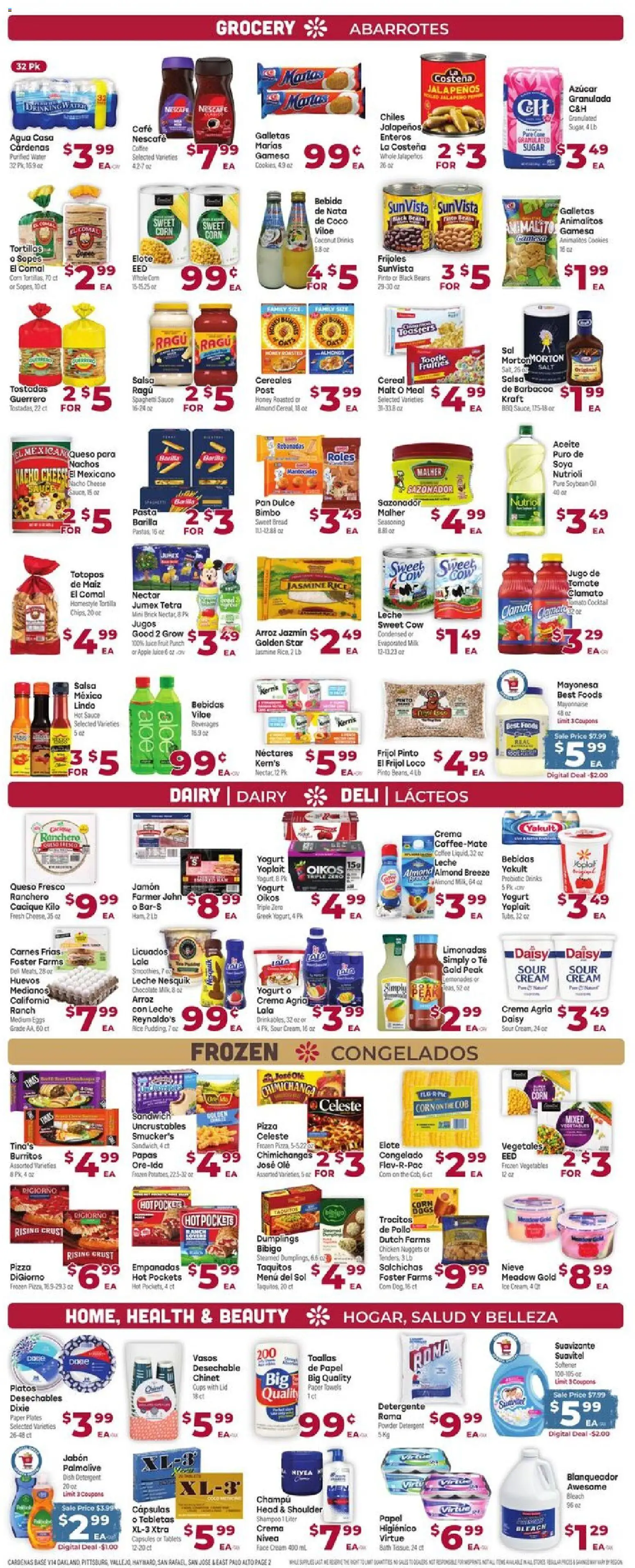 Cardenas Weekly Ad - CA - valid from 14.01.2026 | Page: 2 | Products: Chocolate, Rice, Detergent, Sauce