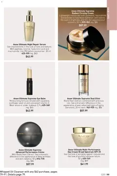 Preview of Anew Ultimate Supreme Radiant Firming Cream, Lightweight moisturizer with panthenol, niacinamide and peptides to help boost hydration, and restore the look of brightness and firm the appearance of contours. 50 ml from shop Avon valid from 06.11.2025 | Page: 89