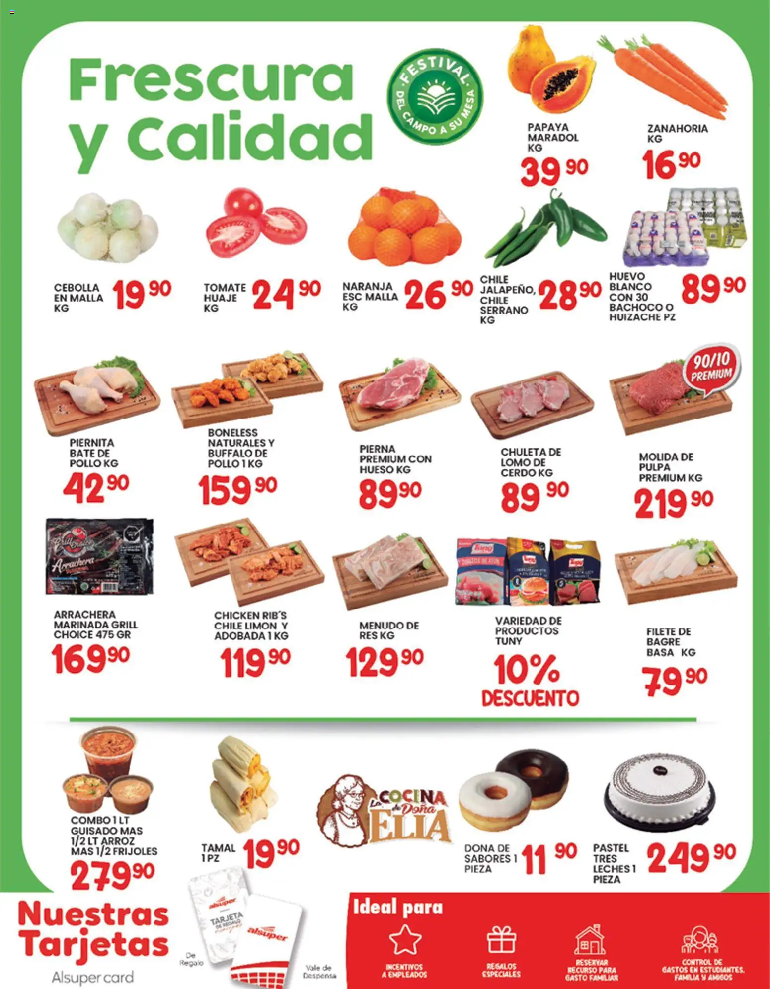Nuevas ofertas de Alsuper válidas en toda la República Mexicana desde el 09.01.2026. ¡Encuentra las mejores ofertas en Alsuper folleto Durango! | Página: 6 | Productos: Huevo, Pastel, Cerdo, Zanahoria