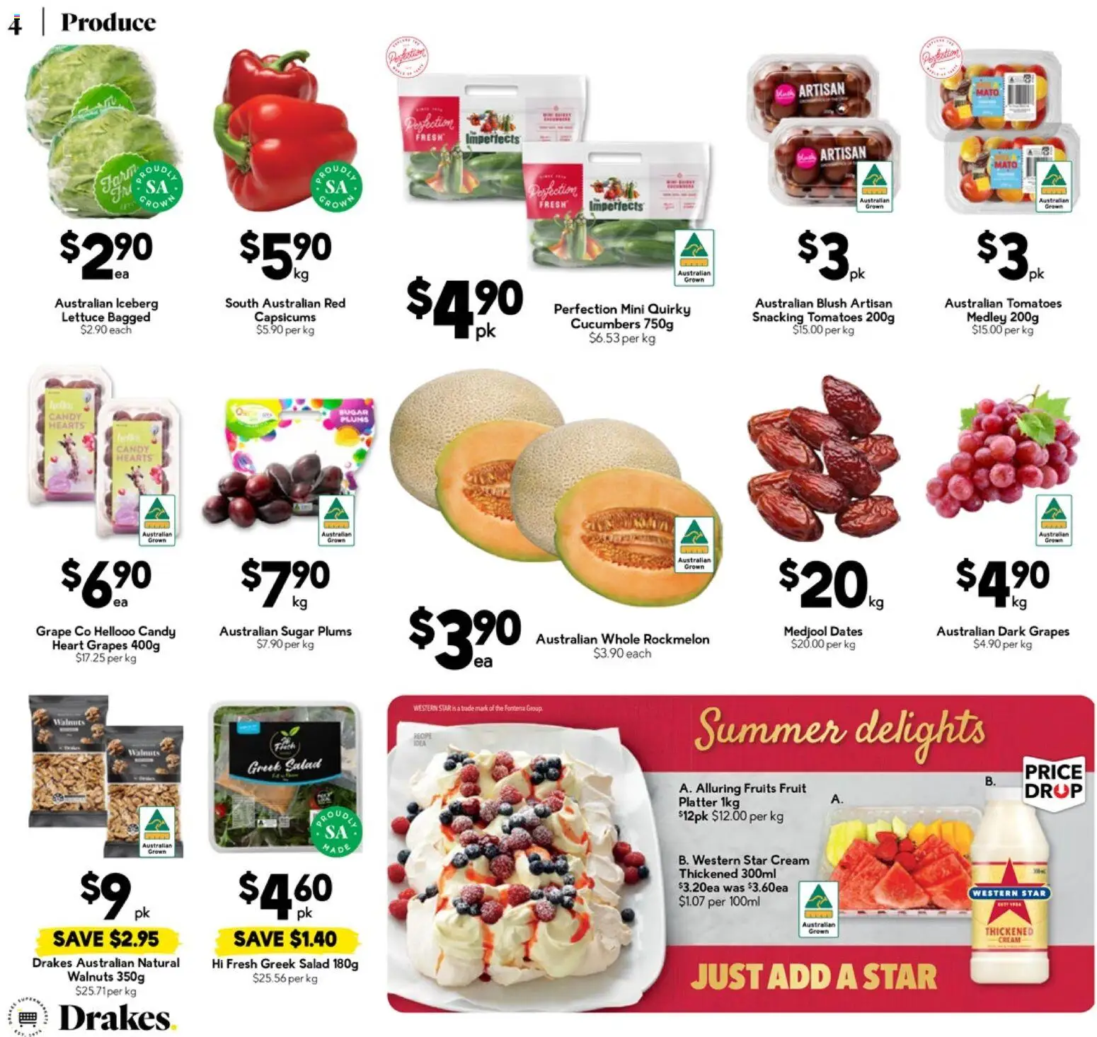 Drakes catalogue - valid from 18.02.2026 | Page: 4 | Products: Blush, Cream, Cucumbers, Salad