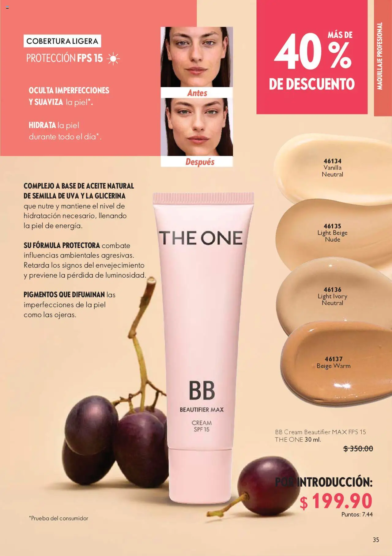 Nuevas ofertas de Oriflame válidas en toda la República Mexicana desde el 04.10.2025. ¡Encuentra las mejores ofertas en Oriflame - Campaña 14 2025! | Página: 35 | Productos: Aceite, Uva, Maquillaje