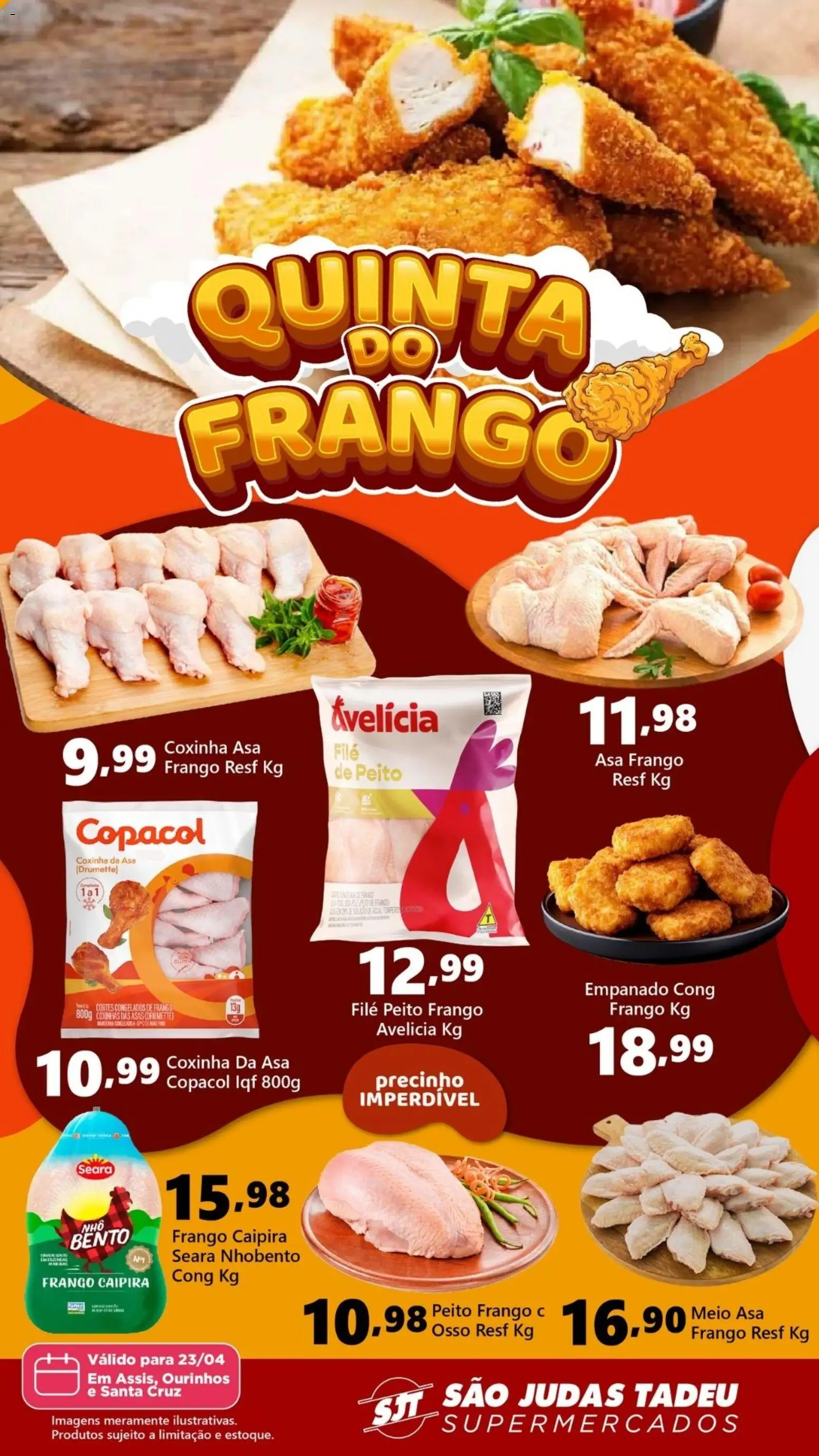 São Judas Tadeu Folheto - válido de 23.04.2026 | Página: 1 | Produtos: Frango