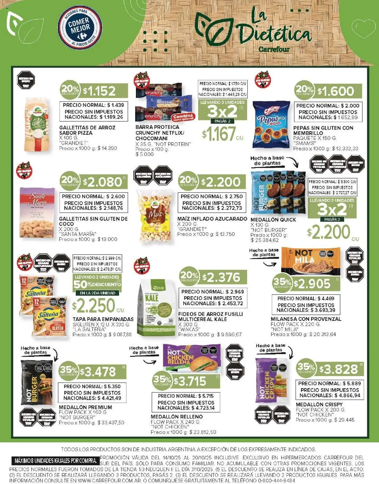 Carrefour ofertas - Chubut │ válido desde el 14.10.2025 | Página: 17 | Productos: Galletitas, Espinaca, Arroz, Provenzal