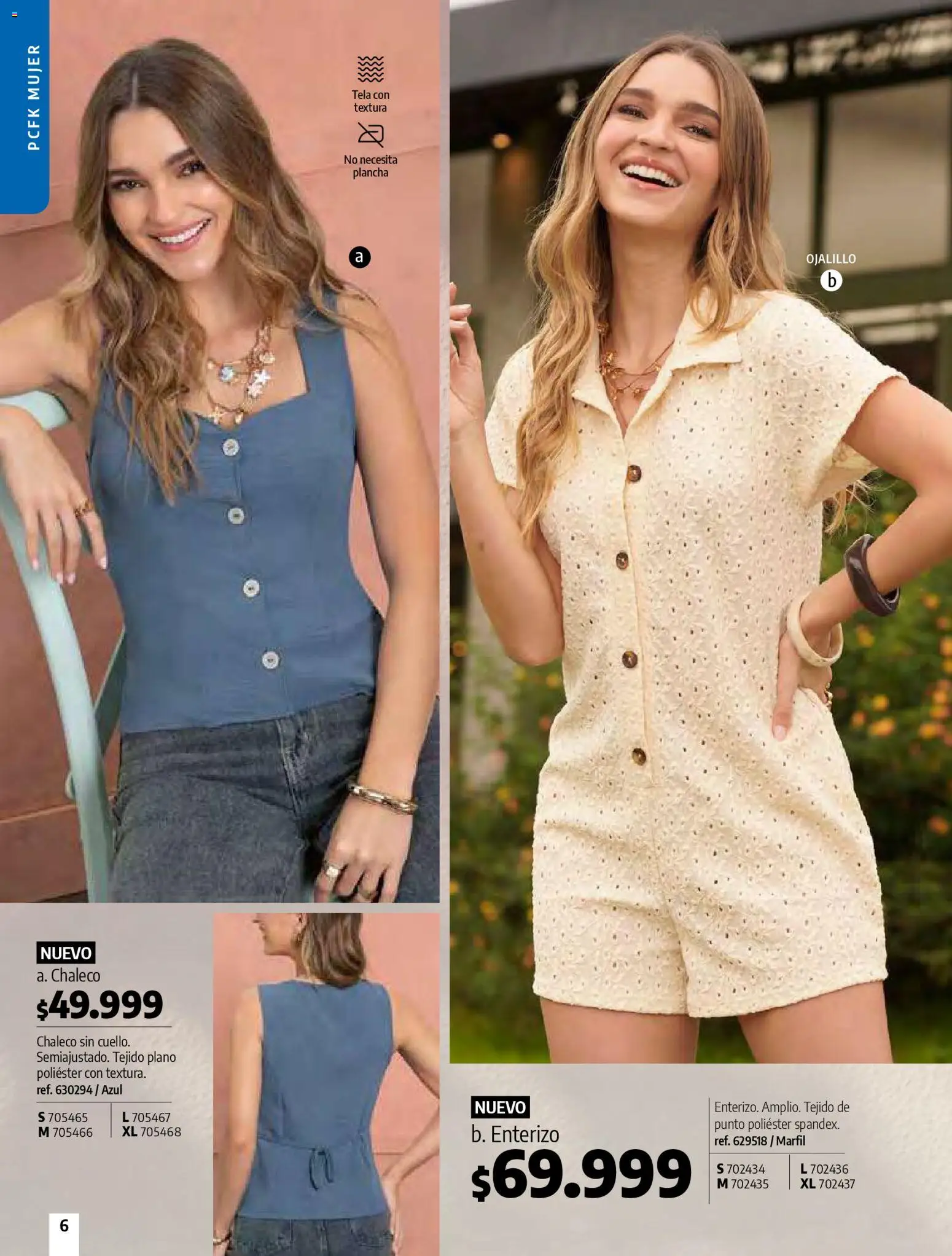 Pacifika revista - valida desde el 01.04.2026 | Página: 6 | Productos: Plancha, Chaleco, Enterizo