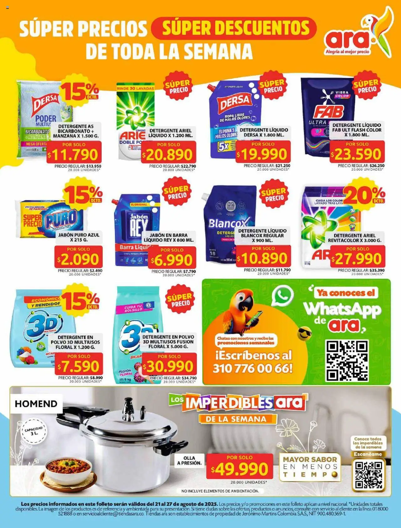 Ara revista - valida desde el 21.08.2025 | Página: 11 | Productos: Manzana, Jabón, Olla, Detergente