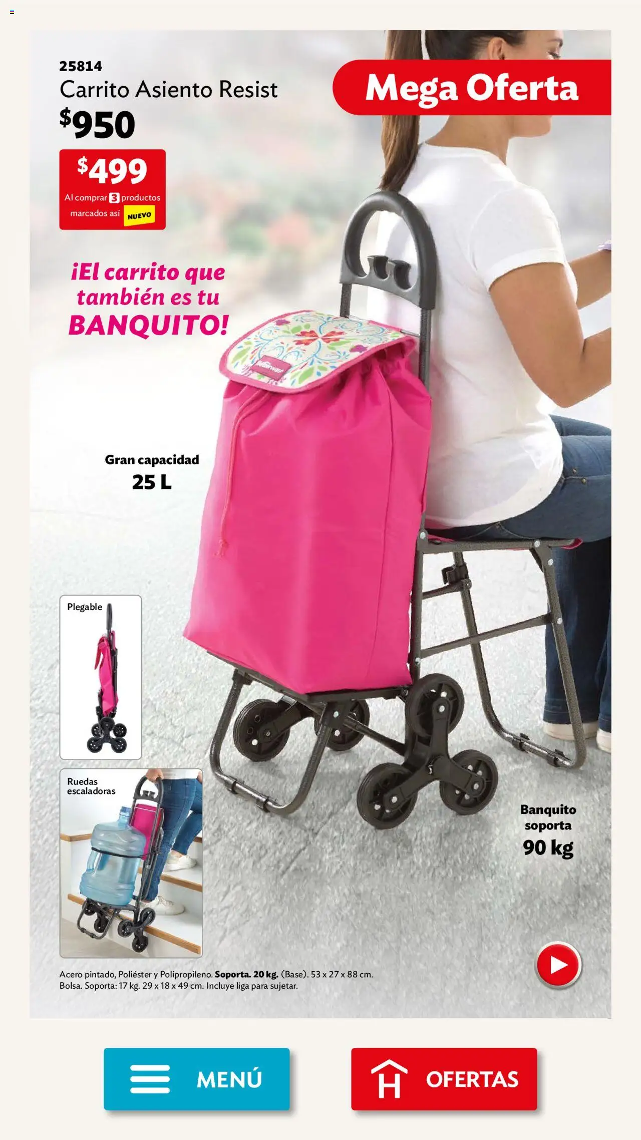 Nuevas ofertas de Betterware válidas en toda la República Mexicana desde el 01.09.2025. ¡Encuentra las mejores ofertas en Betterware - Campaña 9 2025! | Página: 3 | Productos: Banquito, Liga