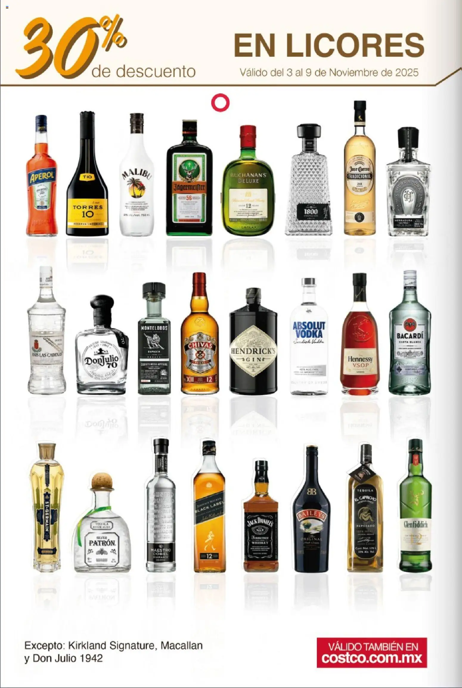 Nuevas ofertas de Costco válidas en toda la República Mexicana desde el 03.11.2025. ¡Encuentra las mejores ofertas en Costco catálogo Descuentos de Otoño! | Página: 10 | Productos: Gin, Whiskey, Tequila, Whisky