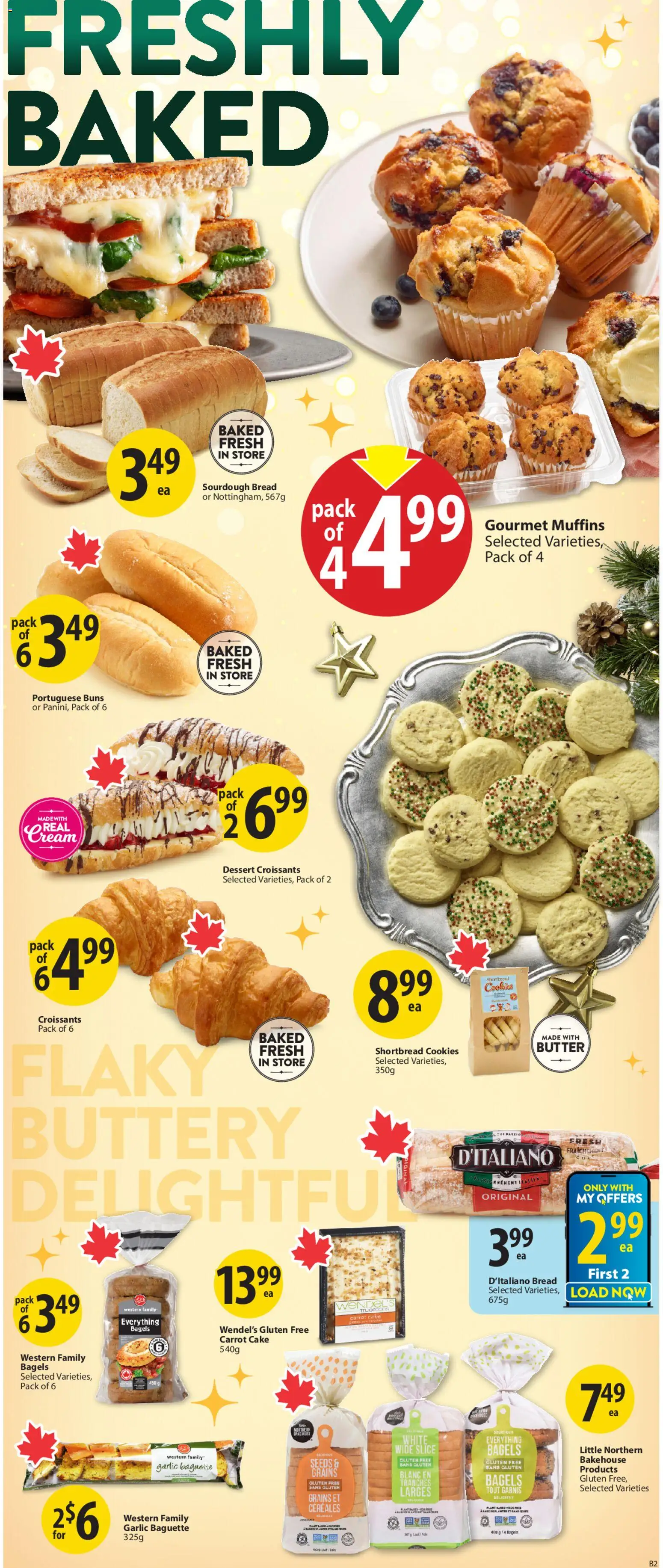 Save on foods flyer valid from 04.12.2025 | Page: 11 | Products: Carrot, Cream, Butter, Bread