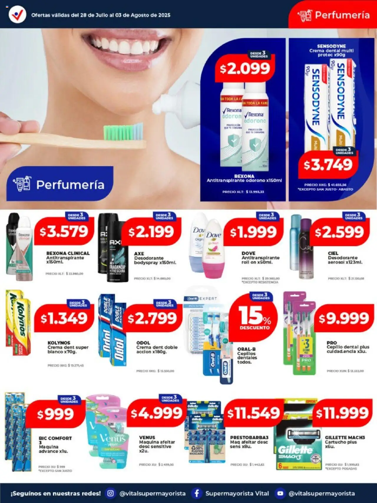 Vital ofertas - Posadas │ válido desde el 28.07.2025 | Página: 3 | Productos: Fragancia, Cepillo, Antitranspirante, Crema
