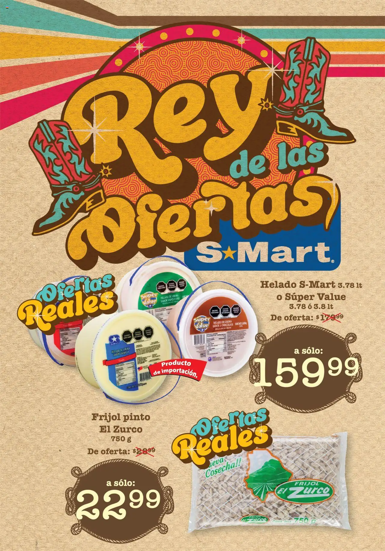 Nuevas ofertas de S-Mart válidas en toda la República Mexicana desde el 08.08.2025. ¡Encuentra las mejores ofertas en S-Mart - Folleto de Feria - Monterrey! | Página: 1 | Productos: Crema, Chocolate, Helado