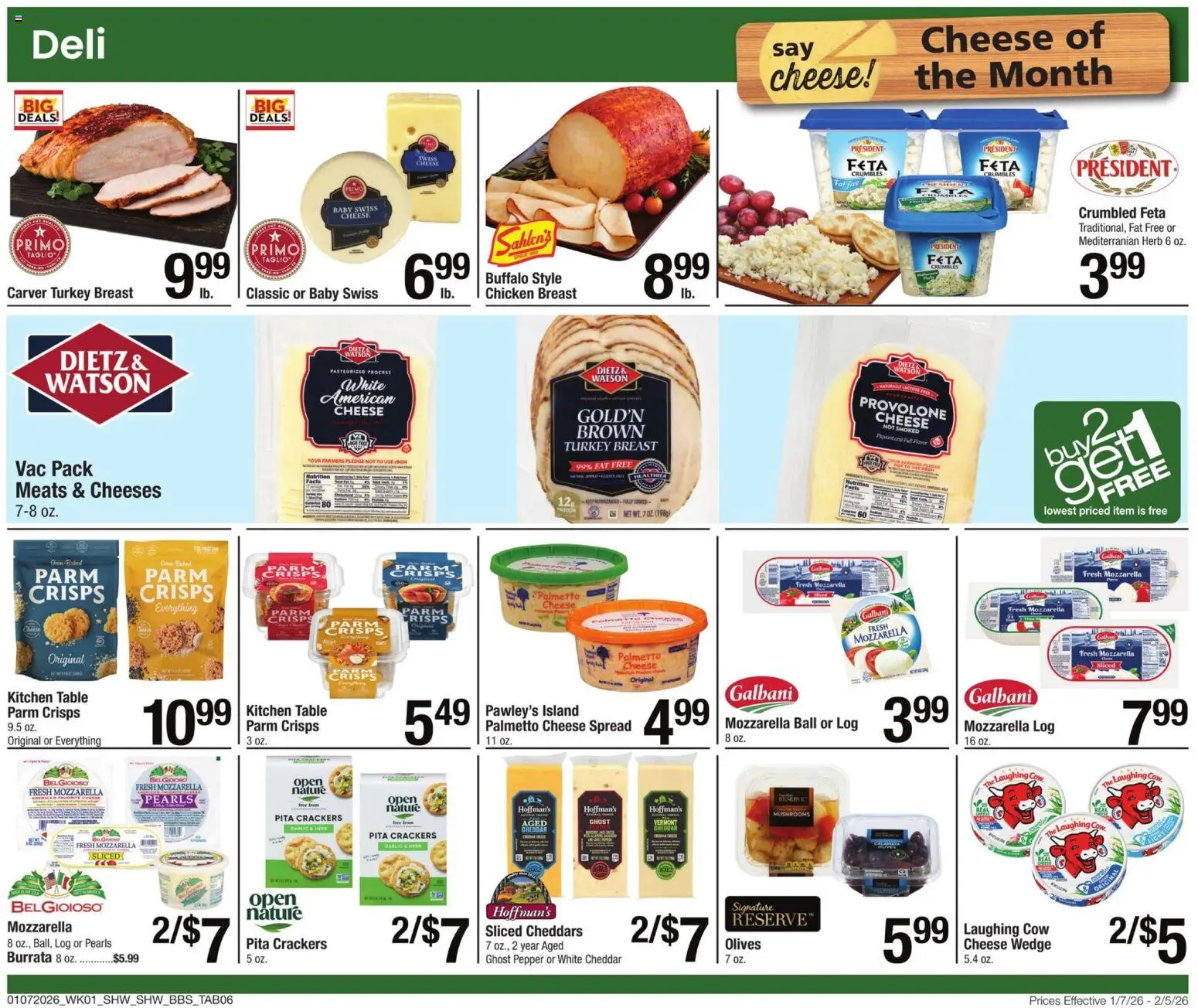 Shaw's Big Book of Savings - valid from 07.01.2026 | Page: 6 | Products: Table, Cheese, Pepper, Garlic
