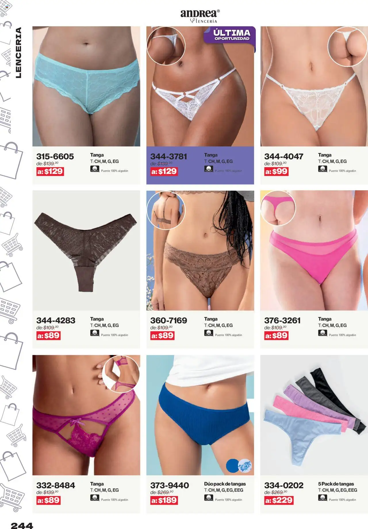 Nuevas ofertas de Andrea válidas en toda la República Mexicana desde el 10.08.2025. ¡Encuentra las mejores ofertas en Andrea - Catálogo Outlet! | Página: 244 | Productos: Algodón, Lenceria