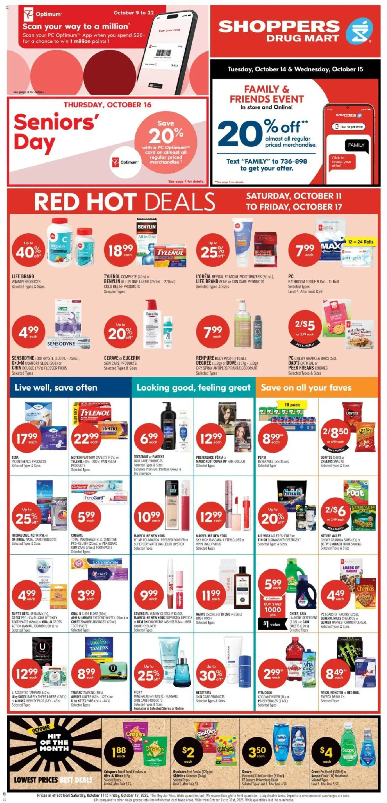 Shoppers flyer valid from 11.10.2025 | Page: 2 | Products: PC, Dishwasher, Mouthwash, Box