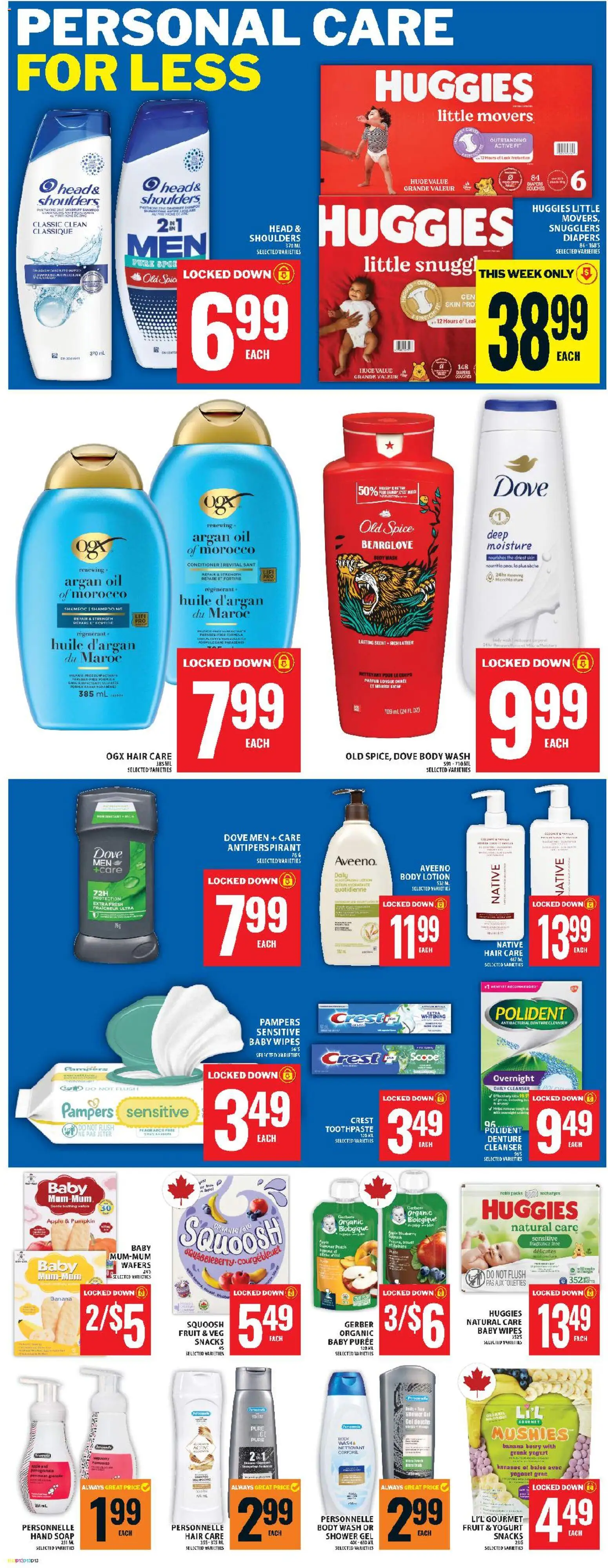 Food Basics flyer valid from 19.02.2026 | Page: 16 | Products: Fragrance, Body lotion, Body wash, Shower
