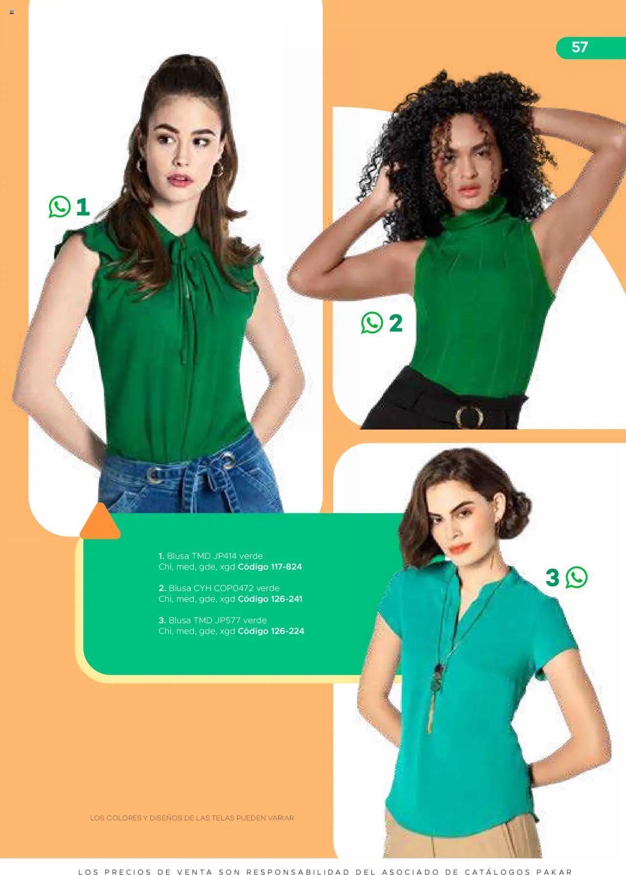 Nuevas ofertas de SC Pakar válidas en toda la República Mexicana desde el 31.01.2025. ¡Encuentra las mejores ofertas en SC Pakar catálogo Ropa! | Página: 57 | Productos: Blusa