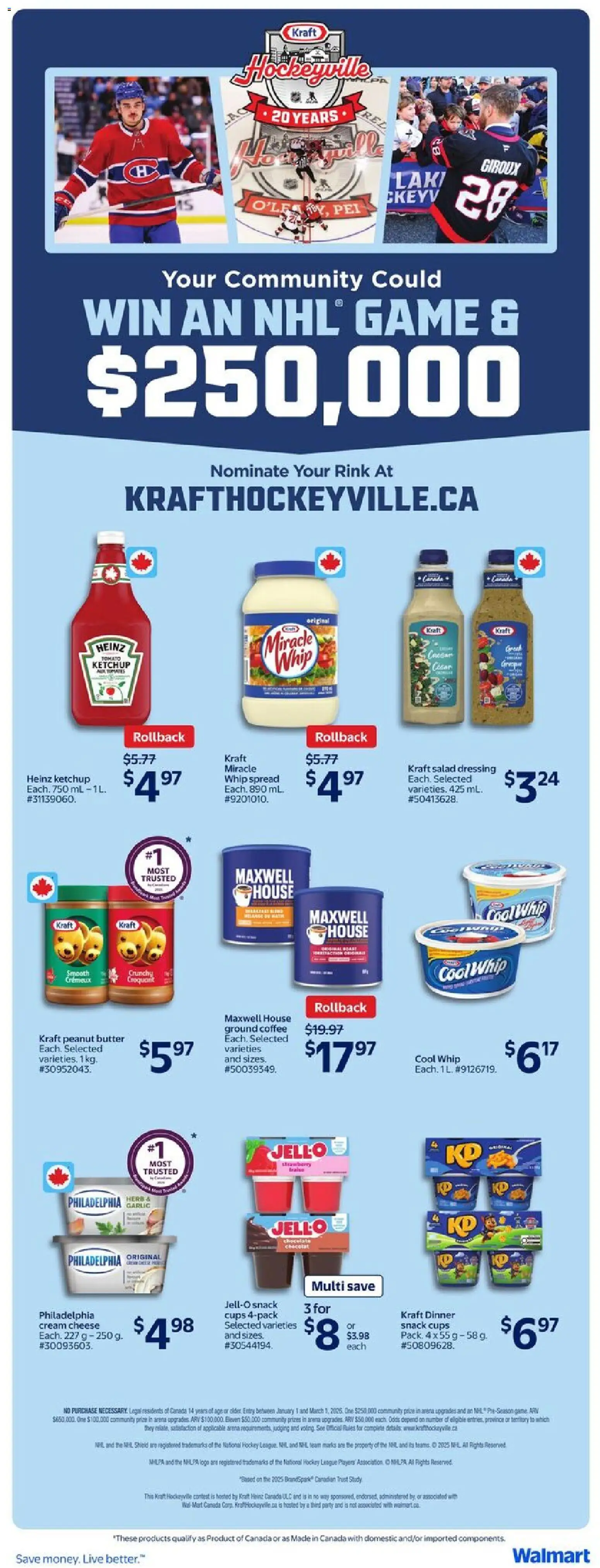Walmart flyer valid from 01.01.2026 | Page: 21 | Products: Ketchup, Butter, Oil, Chocolate