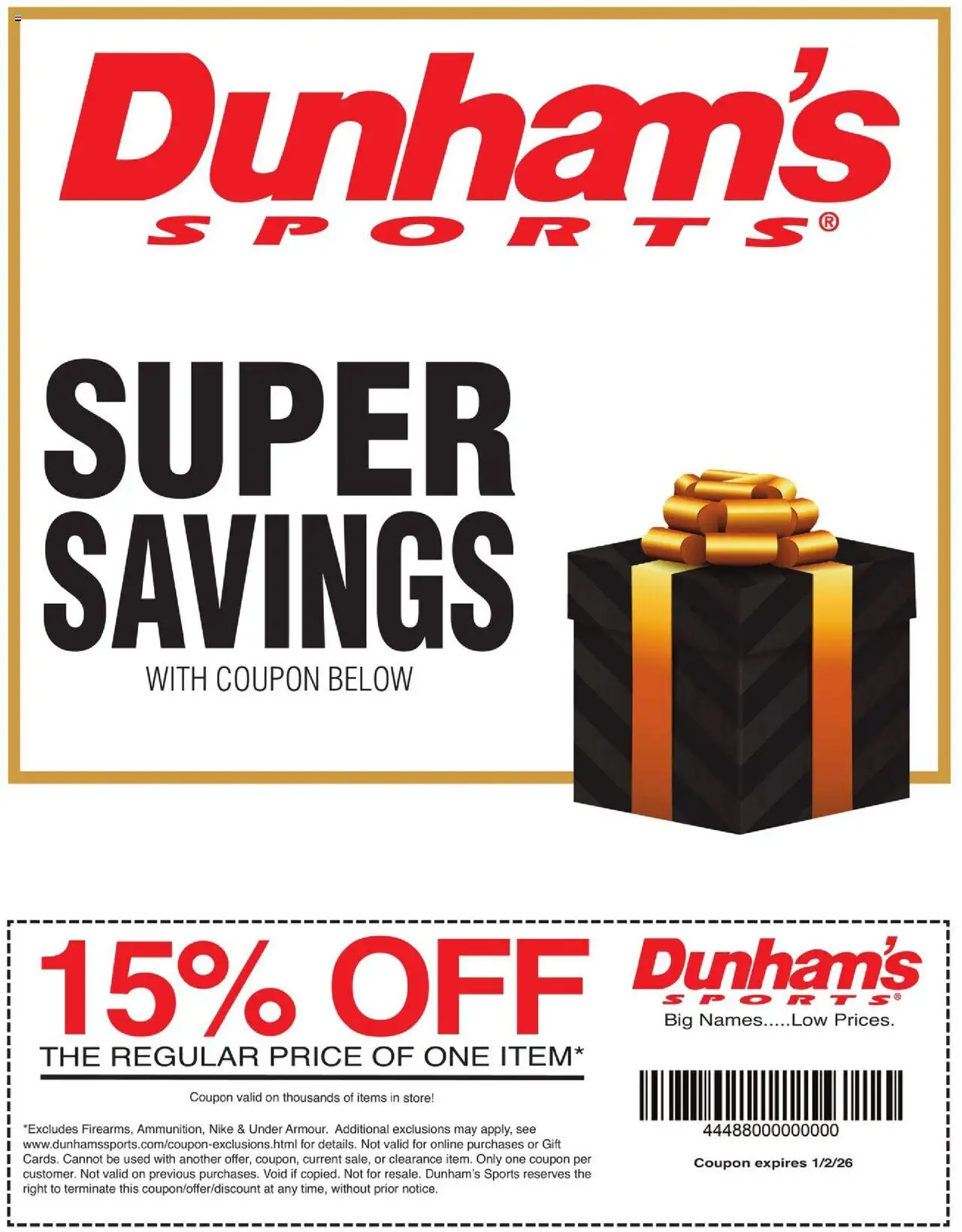 Dunham's Sports Coupon - valid from 10.10.2025 | Page: 1