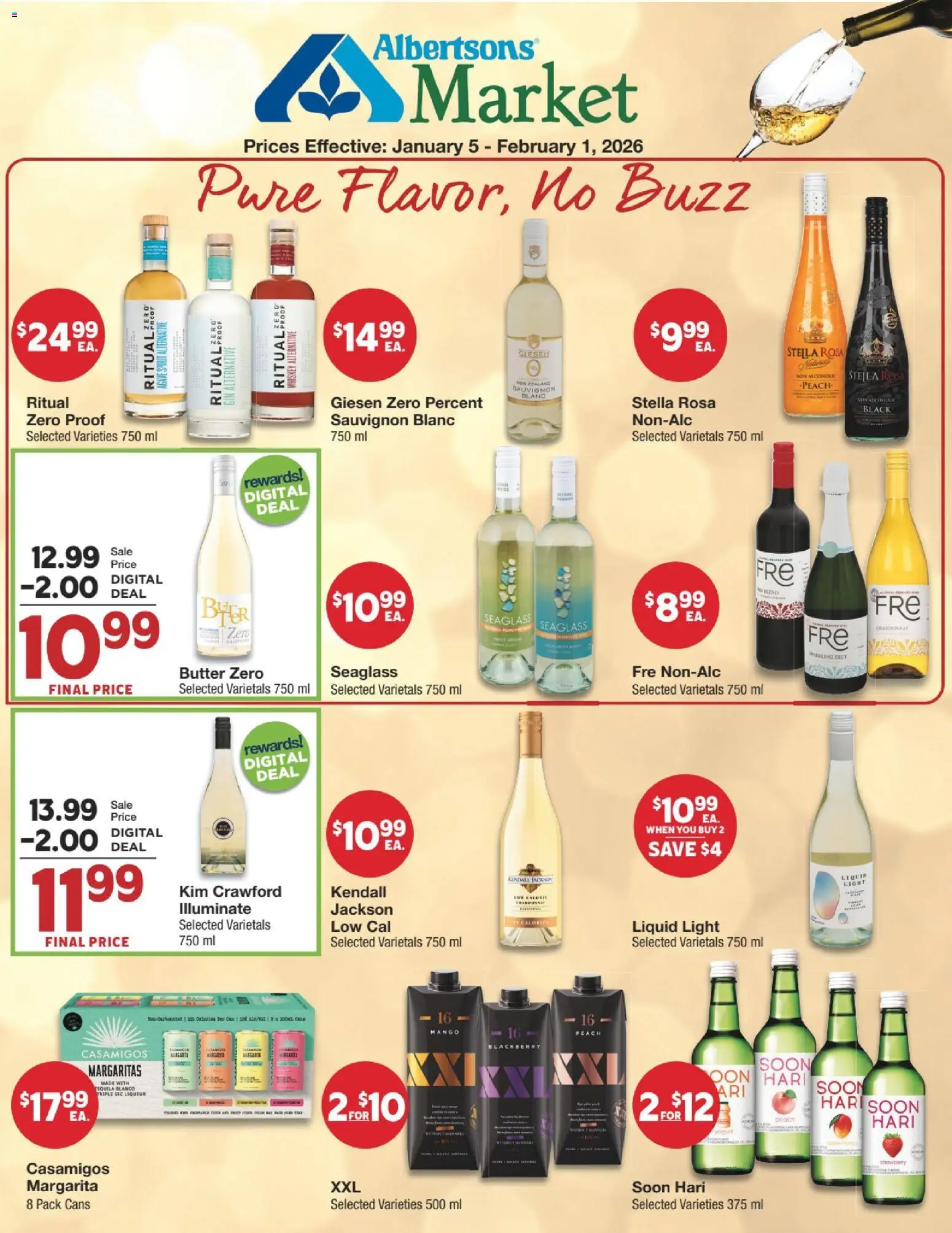 United Supermarkets Alcohol Flyer - valid from 05.01.2026 | Page: 2 | Products: Butter, Gin, Whiskey, Peach