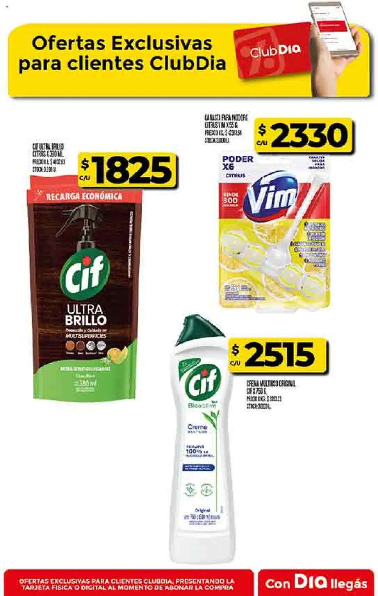 Supermercado DIA Ofertas - Salta y Jujuy │ válido desde el 06.08.2025 | Página: 58 | Productos: Inodoro, Brillo, Crema, Canasta
