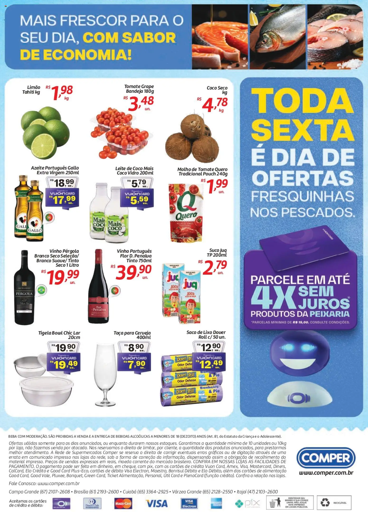 Comper Folheto - válido de 20.02.2026 | Página: 2 | Produtos: Leite, Vinho, Cerveja, Leite de coco