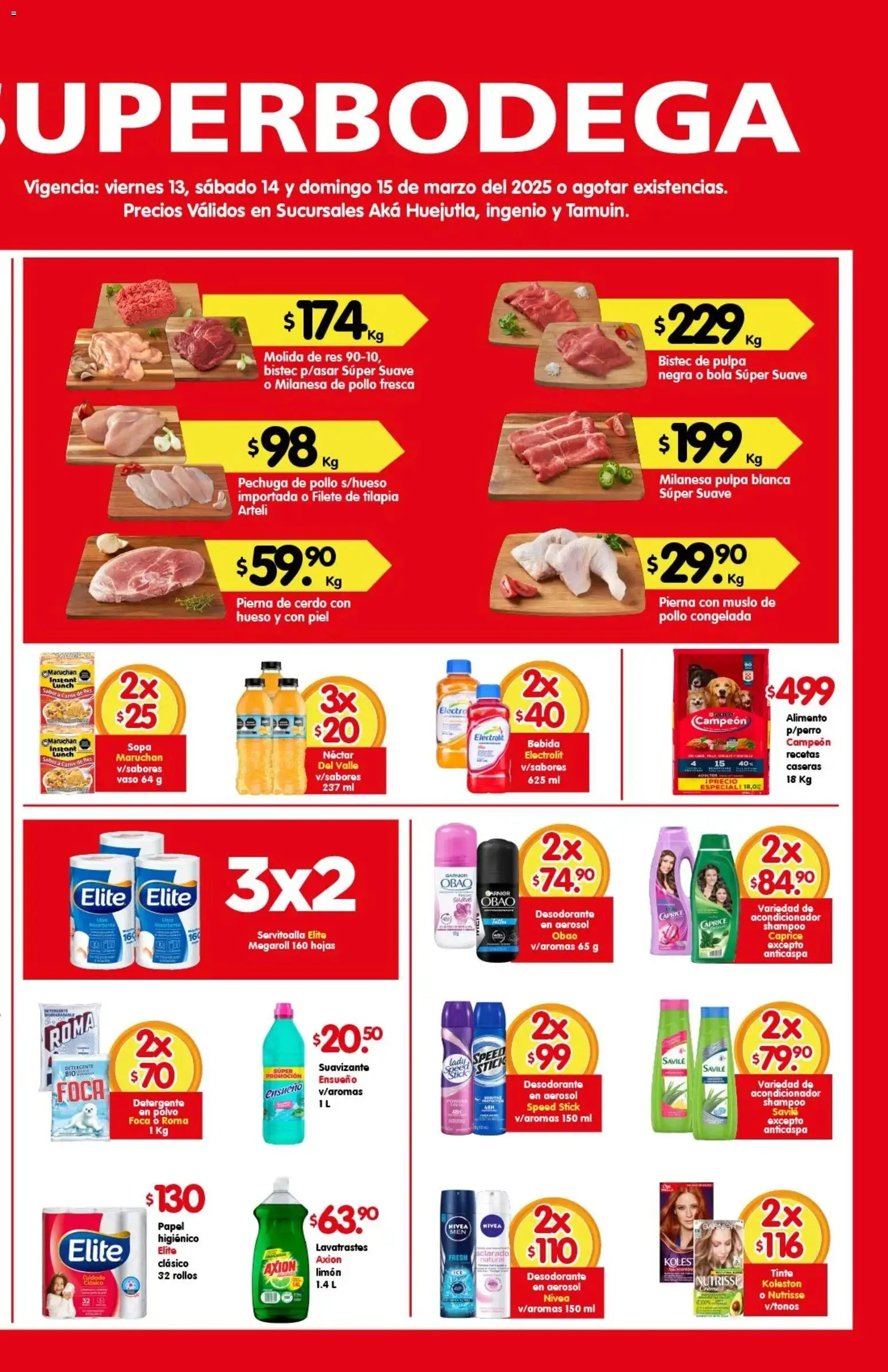 Nuevas ofertas de Arteli válidas en toda la República Mexicana desde el 13.03.2026. ¡Encuentra las mejores ofertas en Arteli folleto Aká Superbodegas Foraneas! | Página: 2 | Productos: Limón, Cerdo, Res, Suavizante