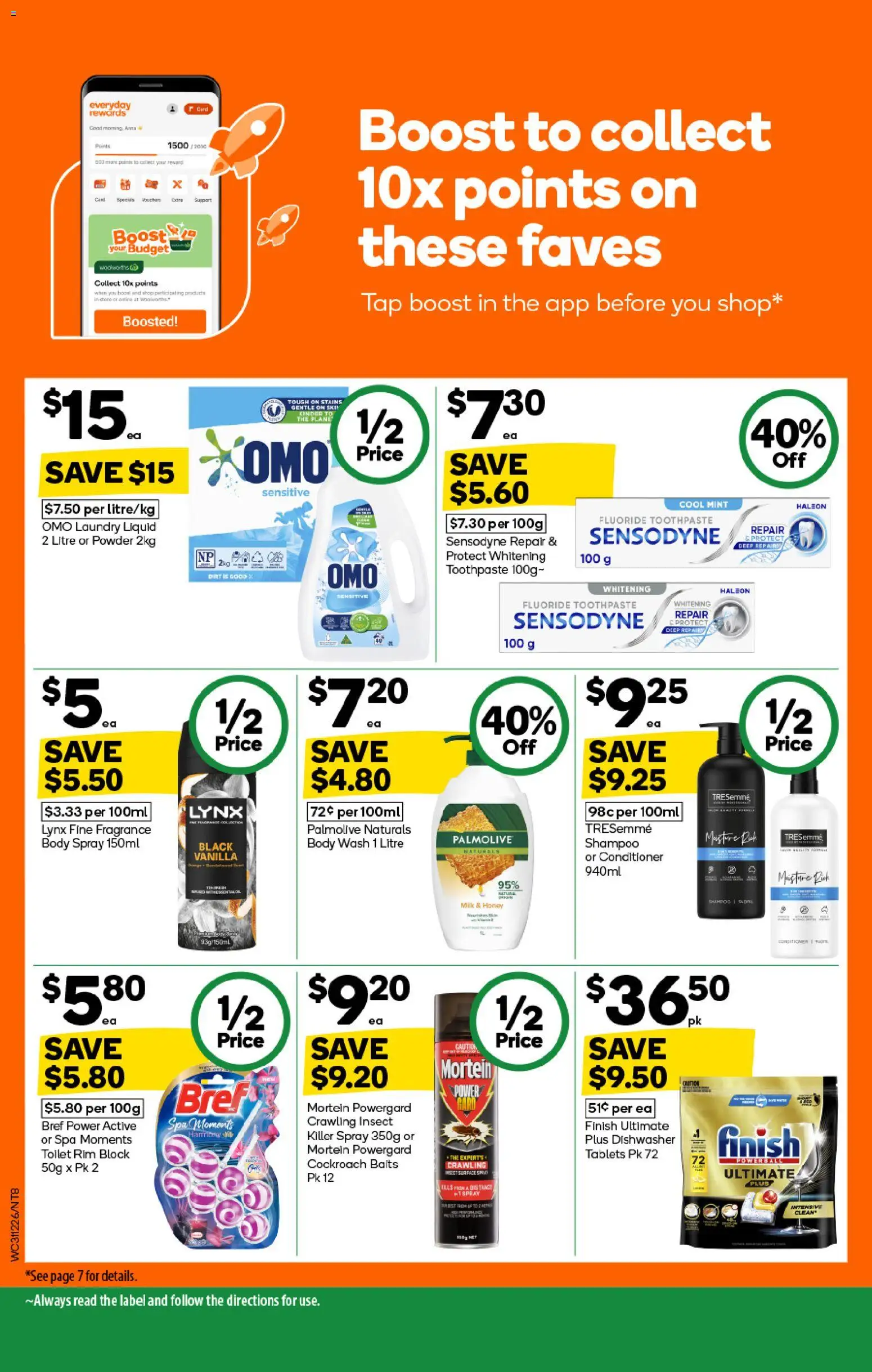 Woolworths catalogue - valid from 31.12.2025 | Page: 8 | Products: Powder, Toothpaste, Tap, Tablets