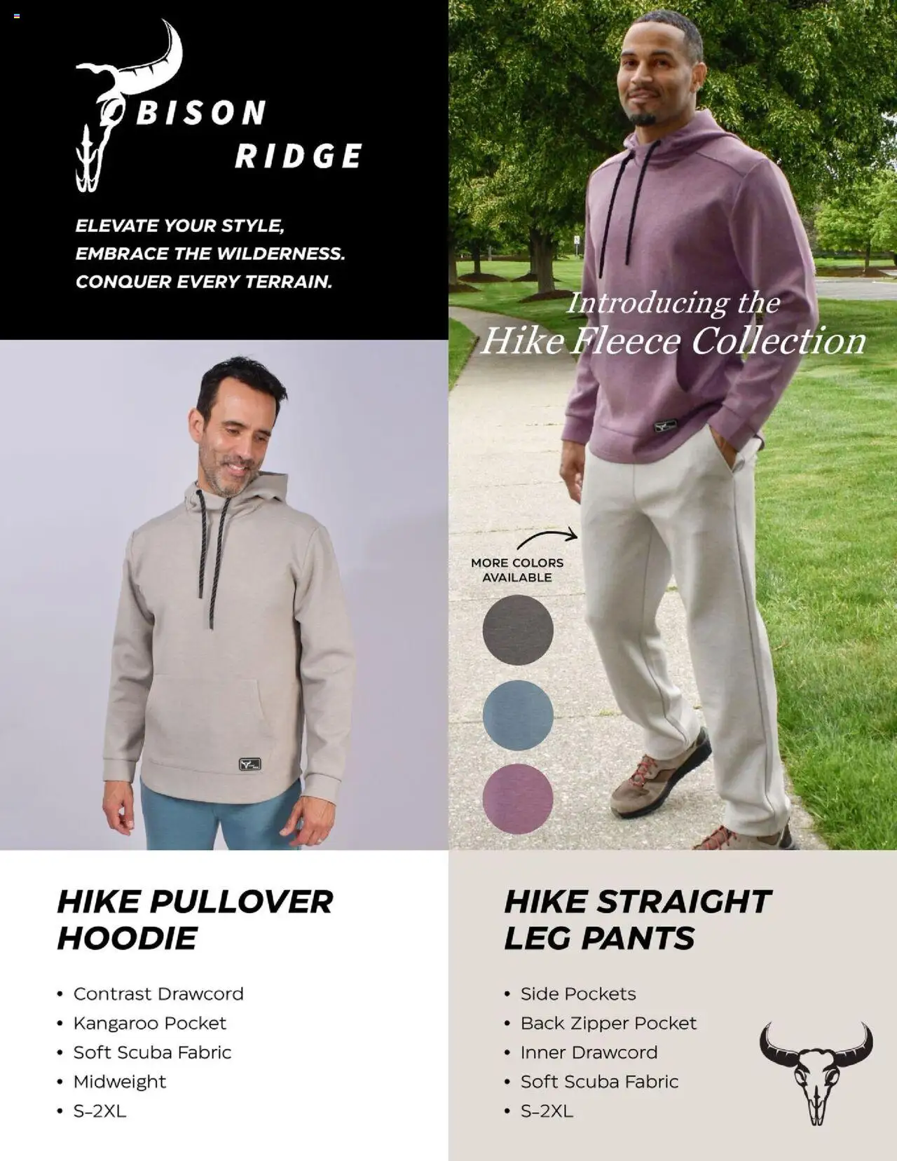 Dunham's Sports Bison Ridge & Powerflex Apparel Guide - valid from 25.09.2025 | Page: 2 | Products: Ridge, Hoodie, Pants