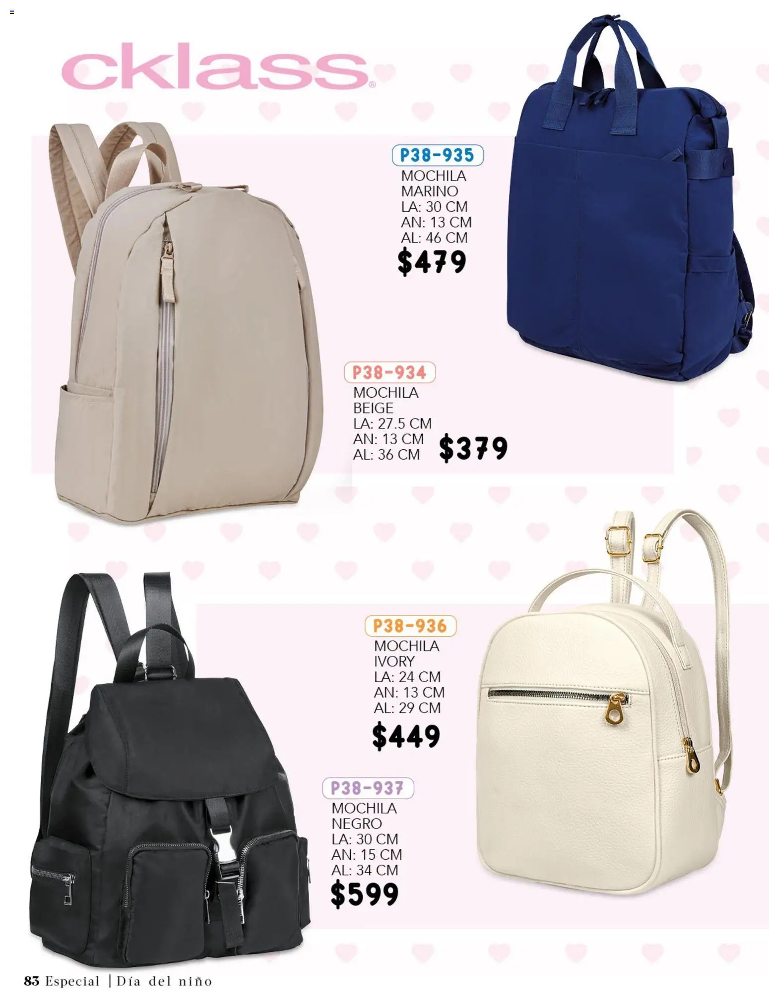 Nuevas ofertas de Cklass válidas en toda la República Mexicana desde el 26.03.2026. ¡Encuentra las mejores ofertas en Cklass catálogo Especial Día del Niño! | Página: 135 | Productos: Mochila