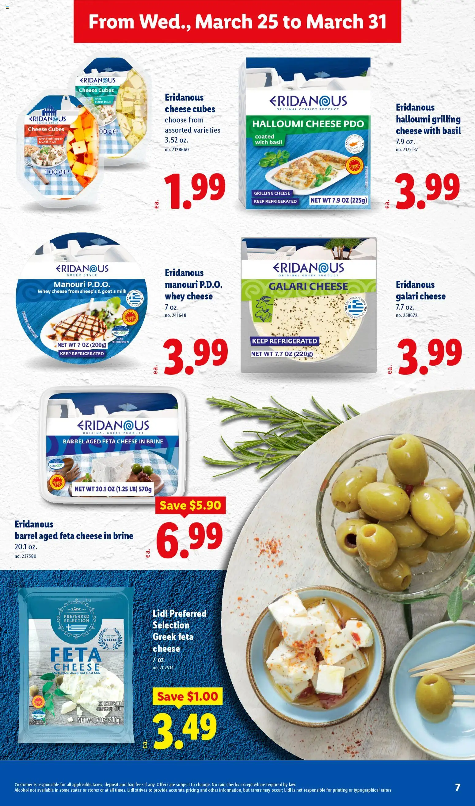 Lidl Weekly Ad - valid from 25.03.2026 | Page: 7 | Products: Couch, Milk, Cheese, Bag