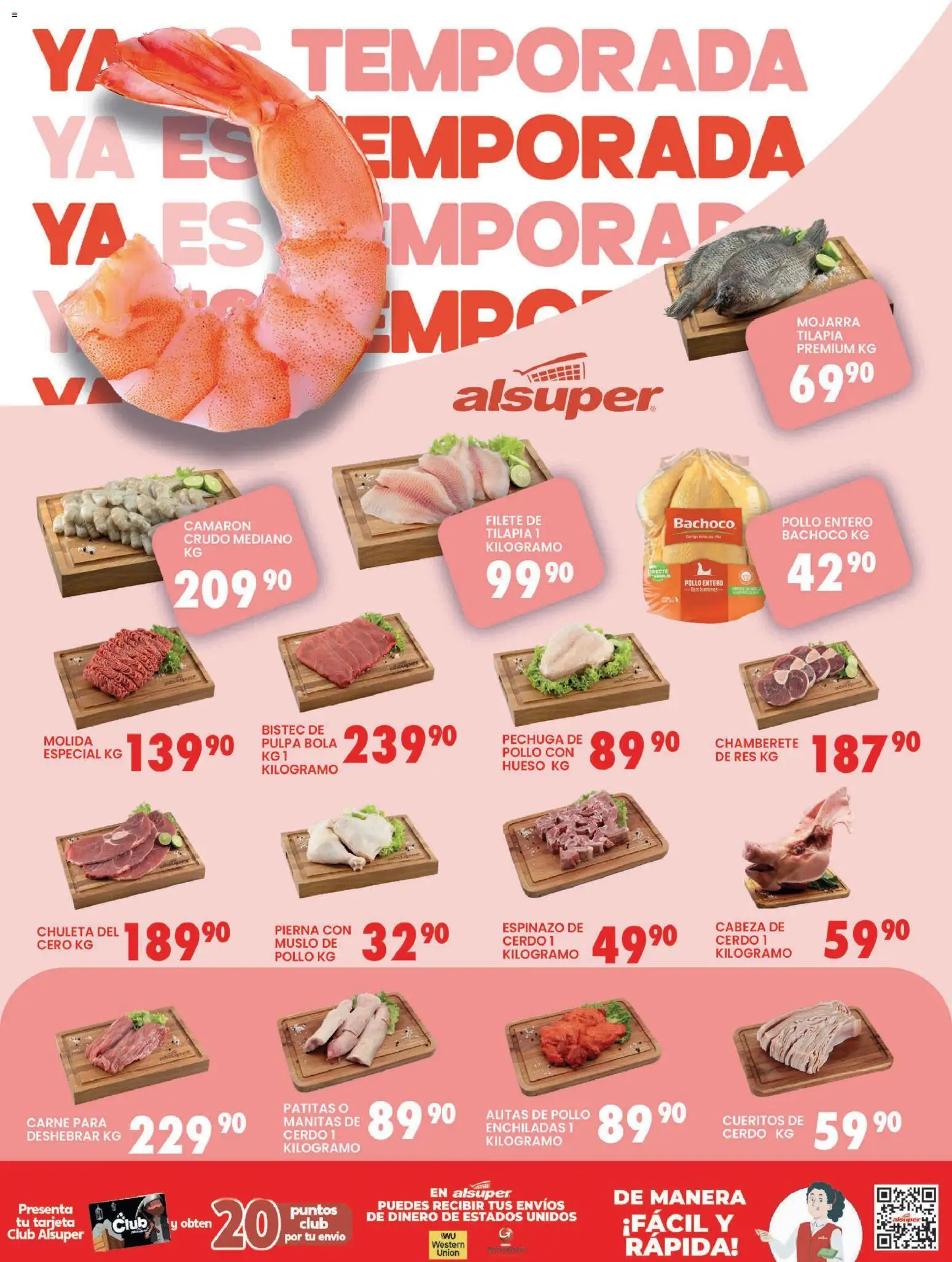 Nuevas ofertas de Alsuper válidas en toda la República Mexicana desde el 03.03.2026. ¡Encuentra las mejores ofertas en Alsuper folleto Zacatecas! | Página: 8 | Productos: Pollo, Cerdo, Res