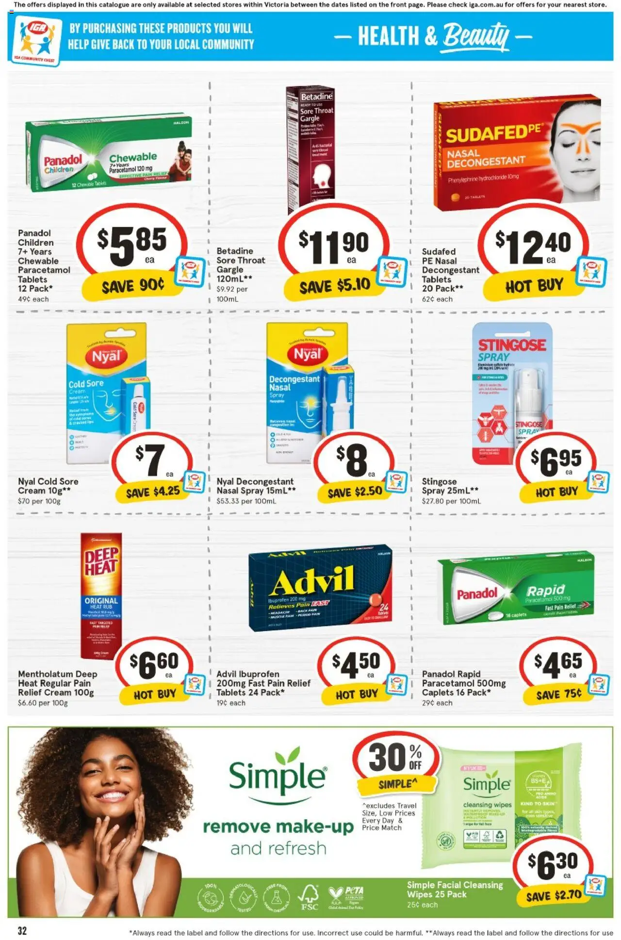 IGA catalogue - valid from 25.06.2025 | Page: 30 | Products: Moisturiser, Sensitive skin, Vitamin, Pain relief