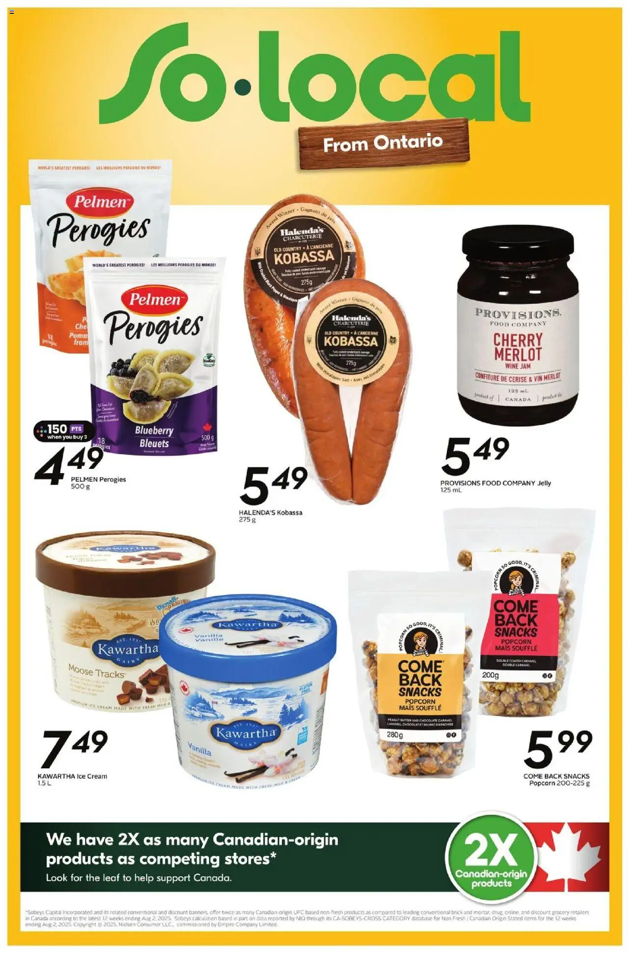 Sobeys flyer valid from 09.10.2025 | Page: 22 | Products: Cream, Ice cream, Milk, Chocolate