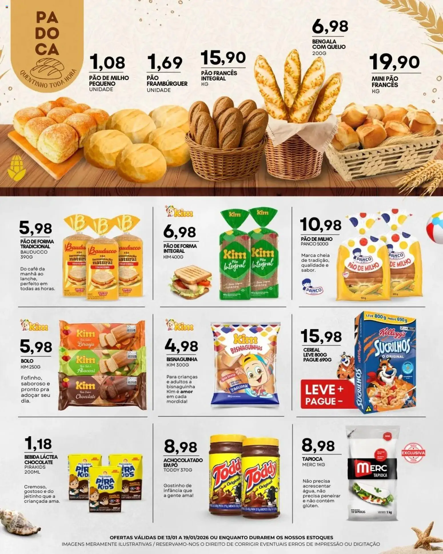 Mercadão Atacadista Folheto - válido de 13.01.2026 | Página: 9 | Produtos: Achocolatado, Pão, Chocolate, Sucrilhos