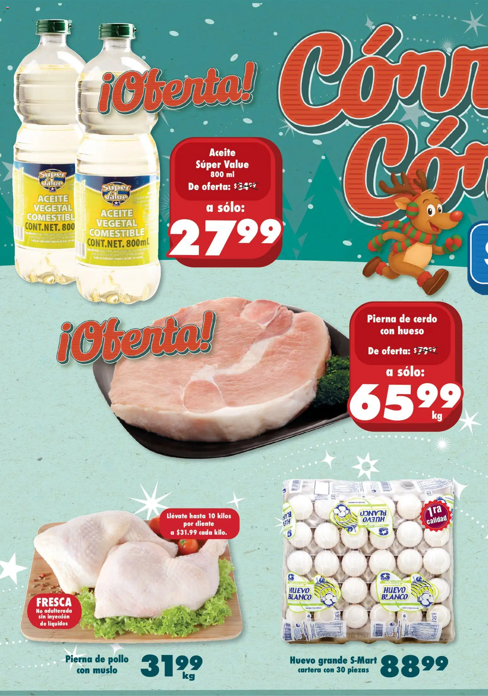 Nuevas ofertas de S-Mart válidas en toda la República Mexicana desde el 11.11.2025. ¡Encuentra las mejores ofertas en S-Mart folleto Monterrey! | Página: 2 | Productos: Pollo, Huevo, Aceite, Cerdo