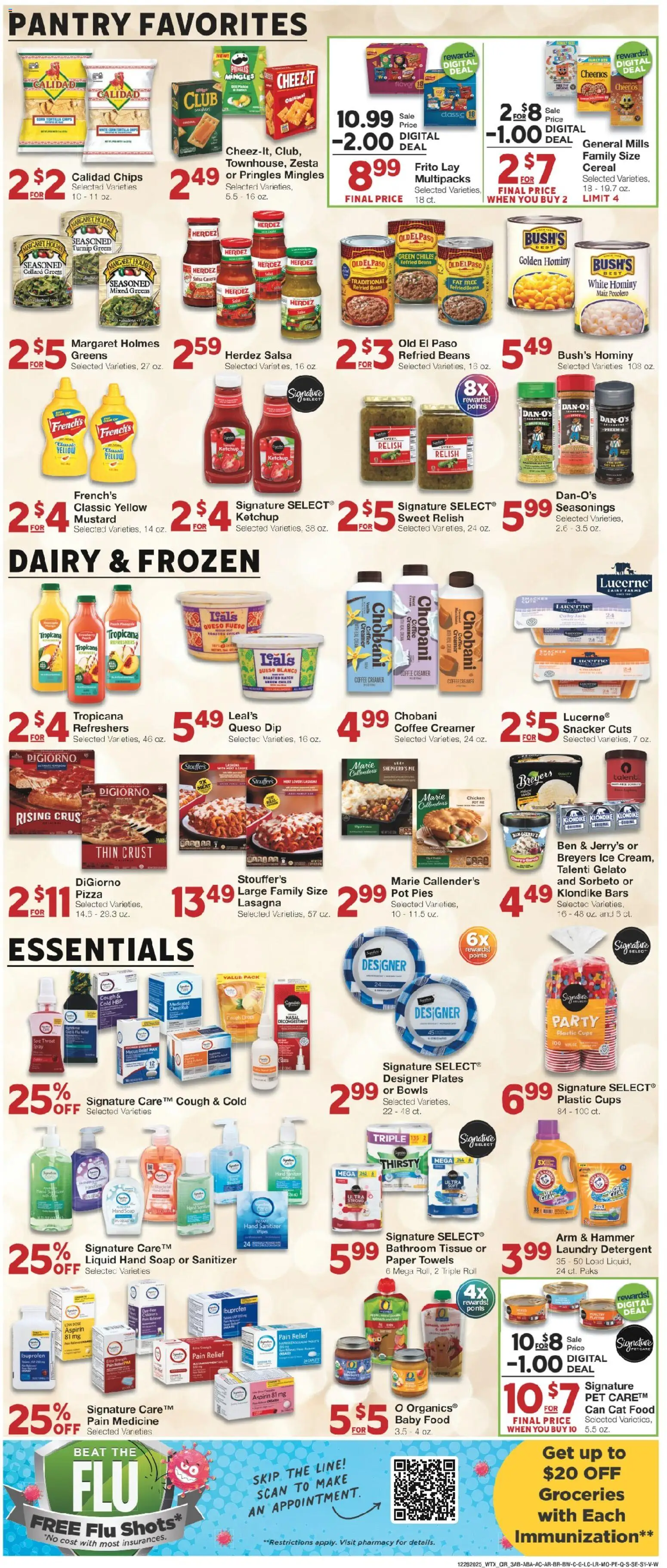 United Supermarkets Weekly Ad - valid from 26.12.2025 | Page: 3 | Products: Cat Food, Coffee, Chips, Cream