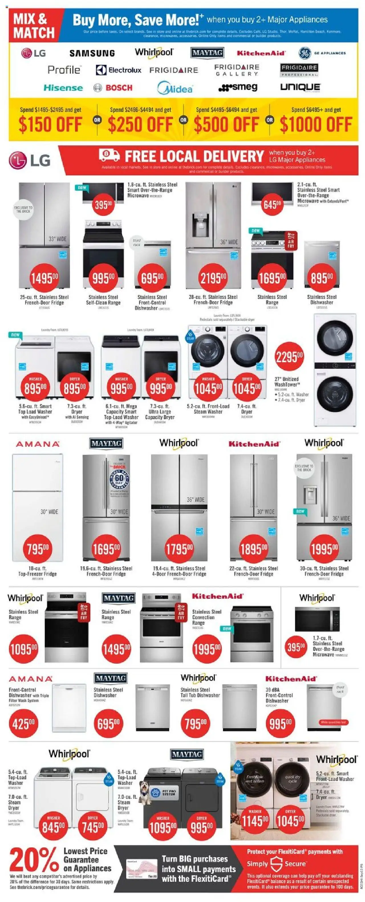 The Brick flyer valid from 12.09.2025 | Page: 17 | Products: Dryer, Dishwasher