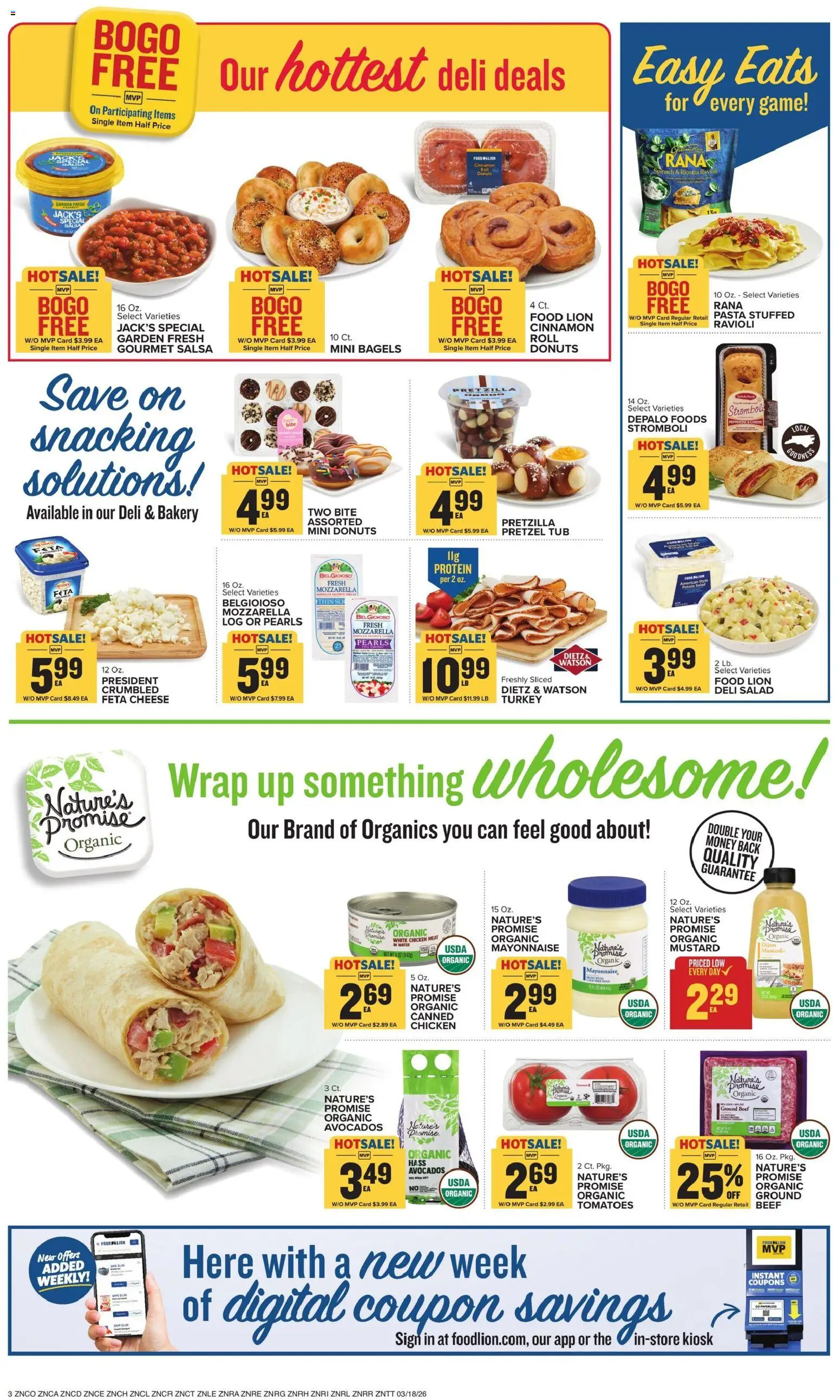 Food Lion Weekly Ad - valid from 18.03.2026 | Page: 6 | Products: Beef, Salad, Water, Game