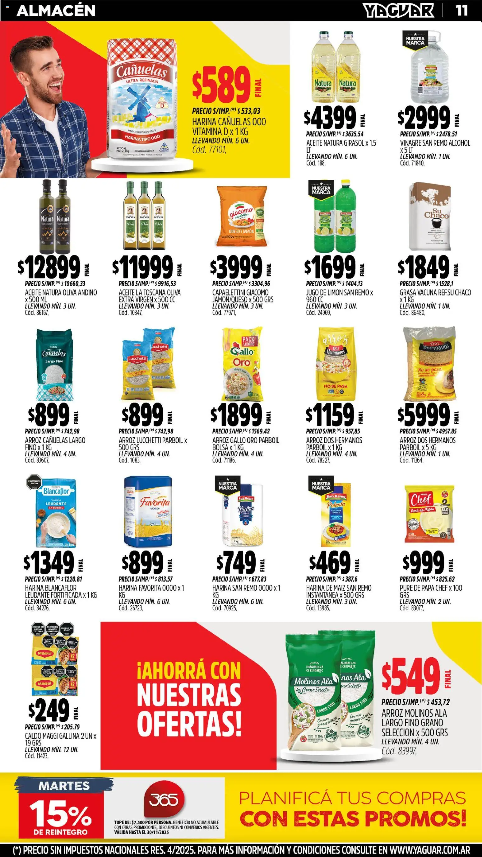 Yaguar - Santa Fe │ válido desde el 17.11.2025 | Página: 12 | Productos: Harina, Papa, Polenta, Jugo