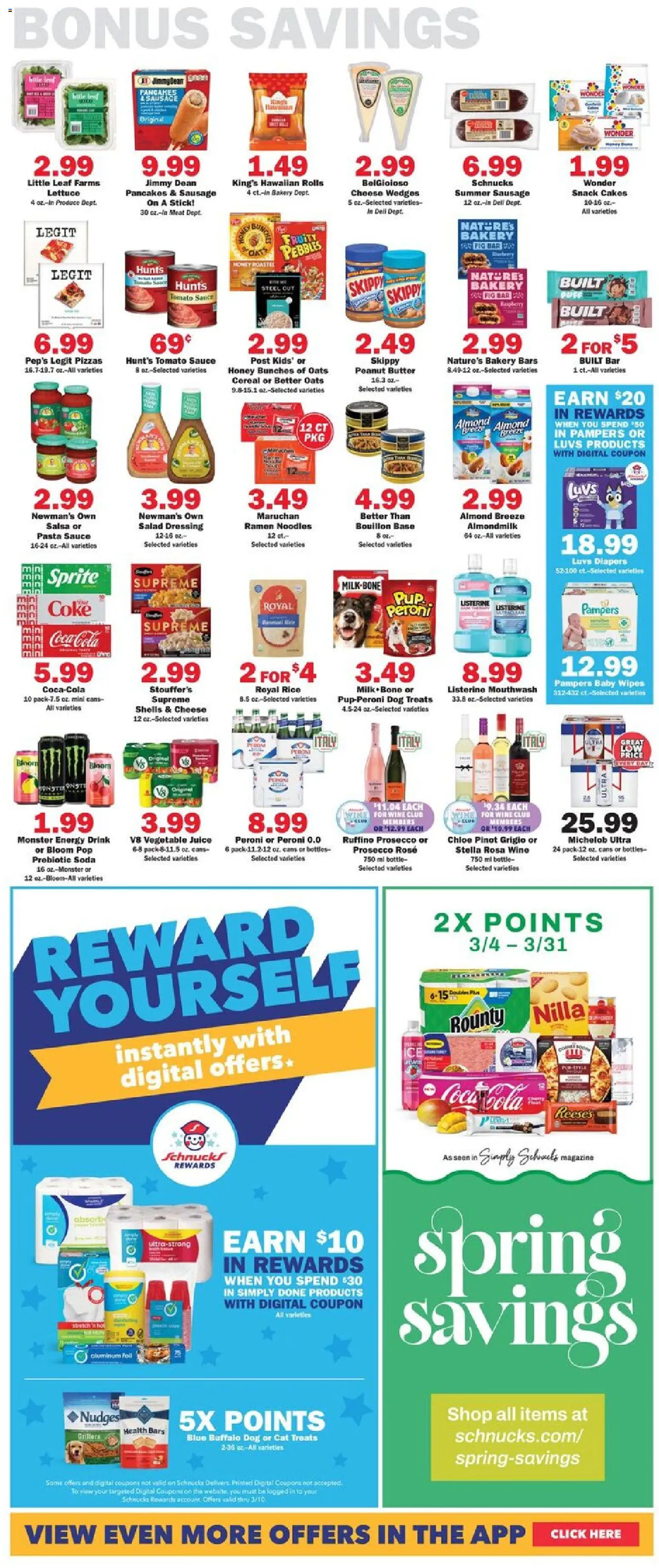 Schnucks Weekly Print Ad - MO - valid from 04.03.2026 | Page: 5 | Products: Dog Treats, Cheese, Juice, Salad